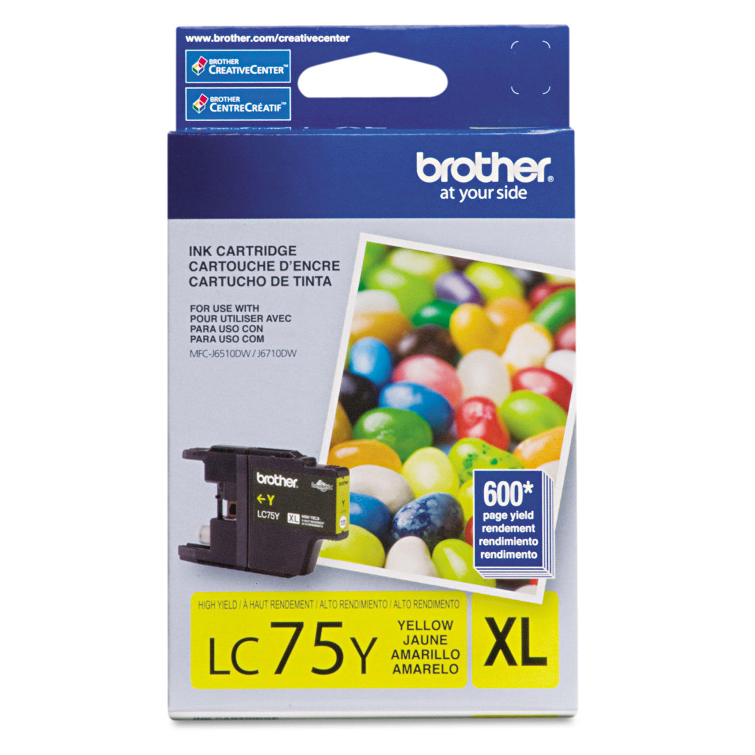 Brother LC75Y Original Yellow Ink Cartridge High Yield