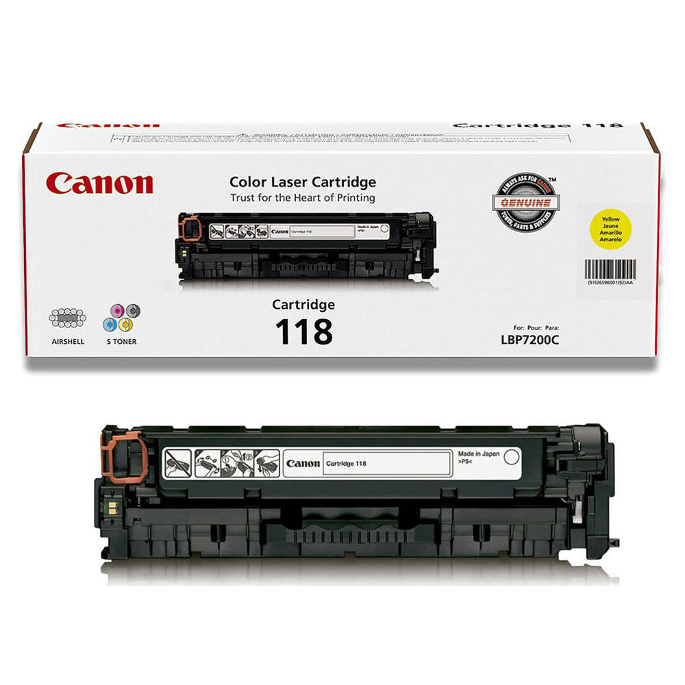 Canon 118 2659B001AA Original Yellow Toner Cartridge