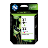 HP 21 22 C9509BN Original Black and Tri-color Ink Cartridge Combo