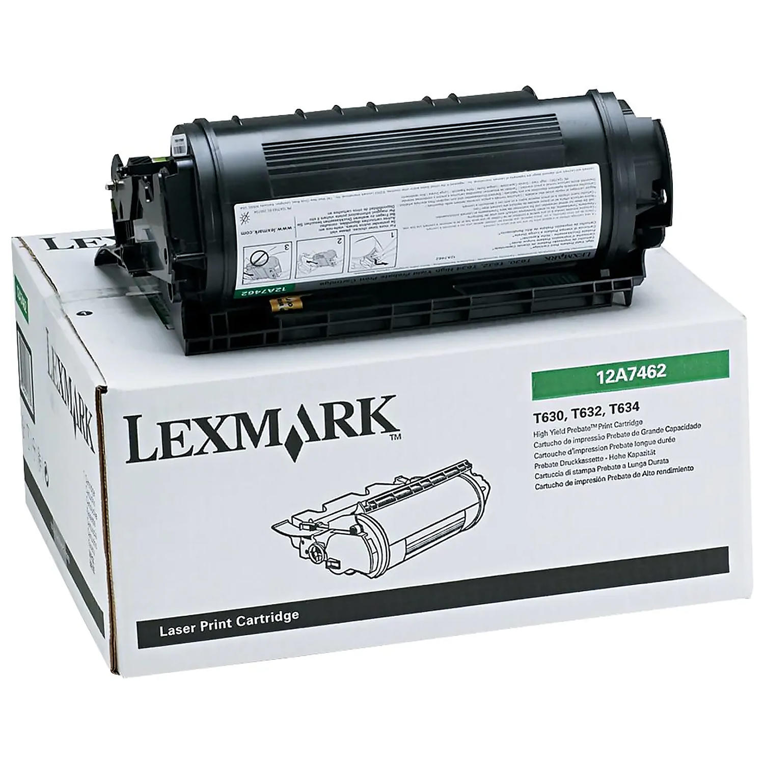 Lexmark 12A7462 Original Black Return Program Toner Cartridge High Yield