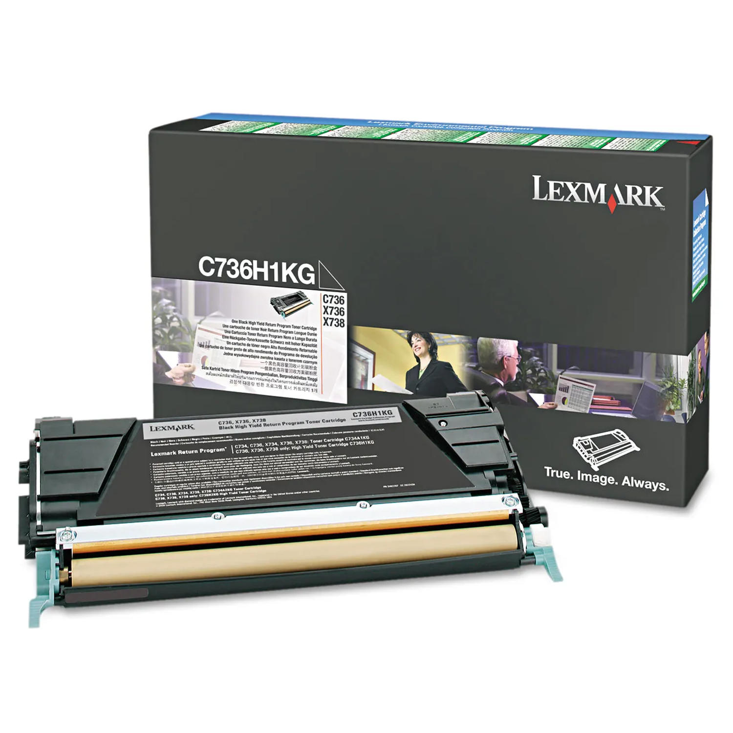 Lexmark C736H1KG Original Black Return Program Toner Cartridge High Yield