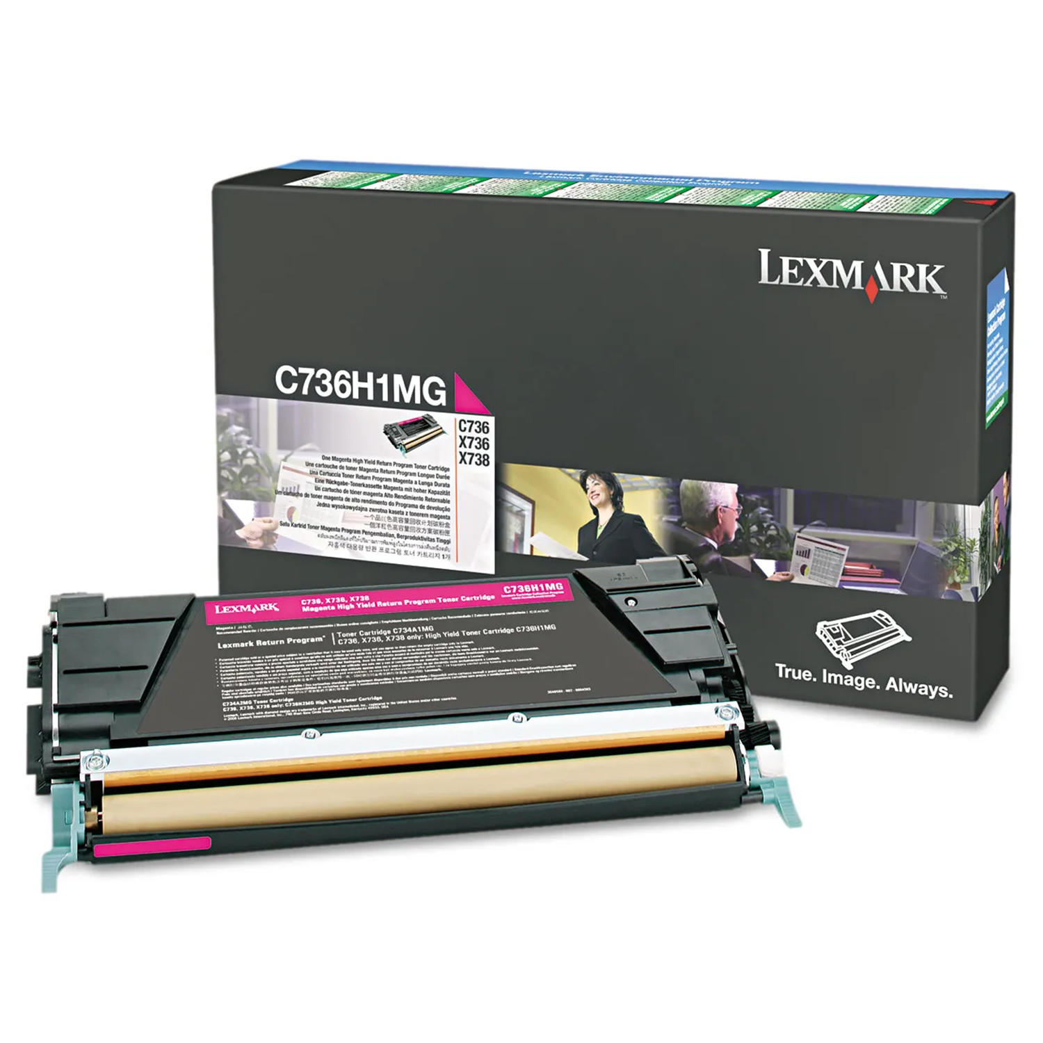 Lexmark C736H1MG Original Magenta Return Program Toner Cartridge High Yield