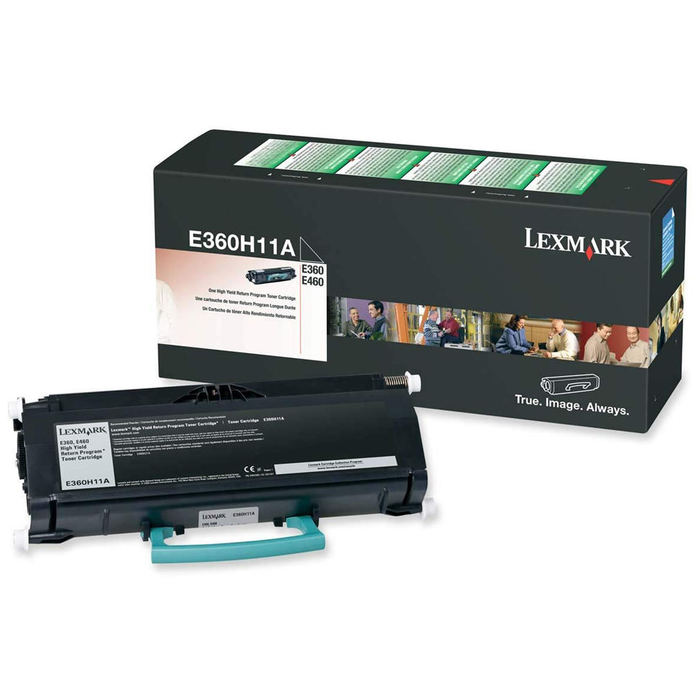 Lexmark E360H11A Original Black Return Program Toner Cartridge High Yield