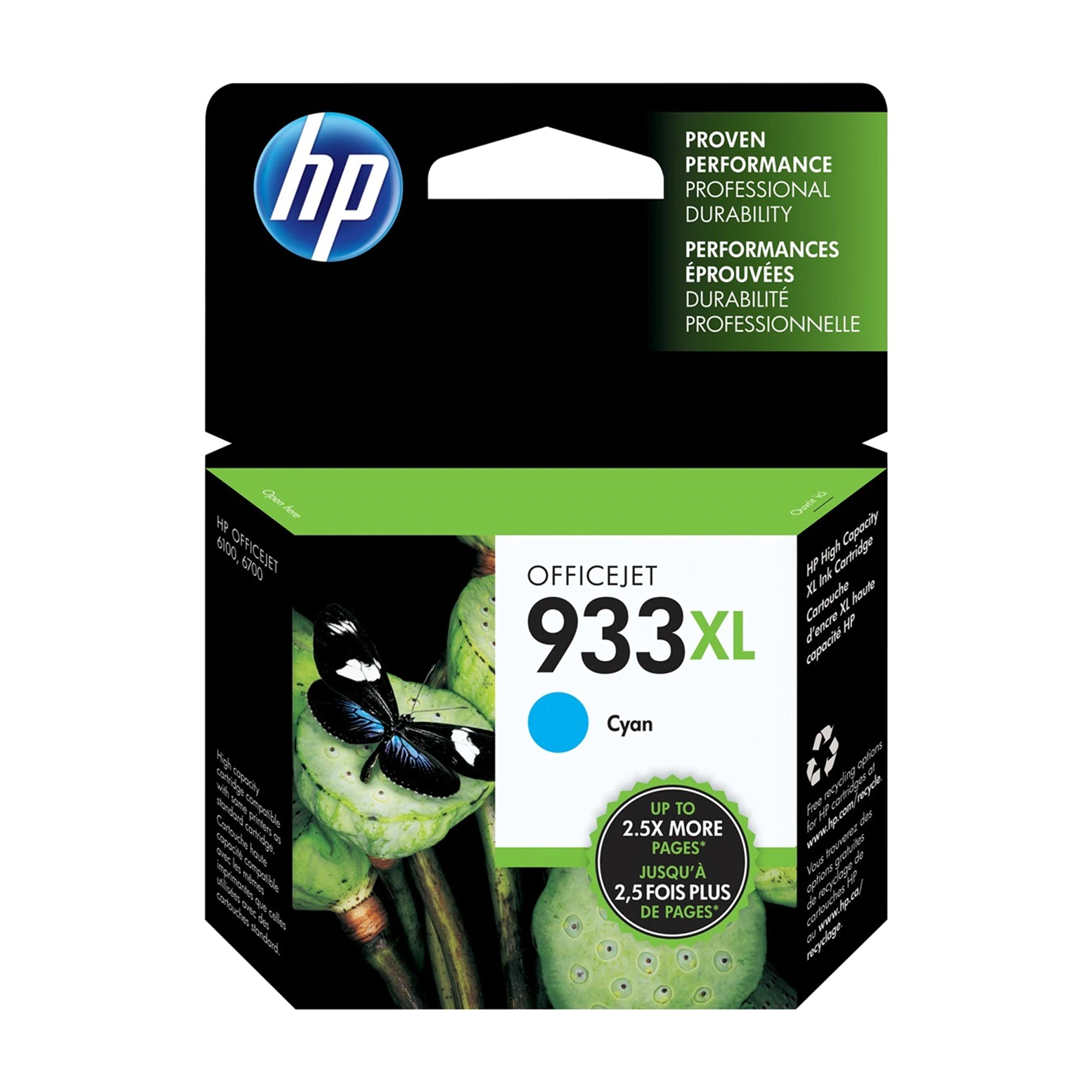 HP 933XL CN054AN Original Cyan Ink Cartridge High Yield