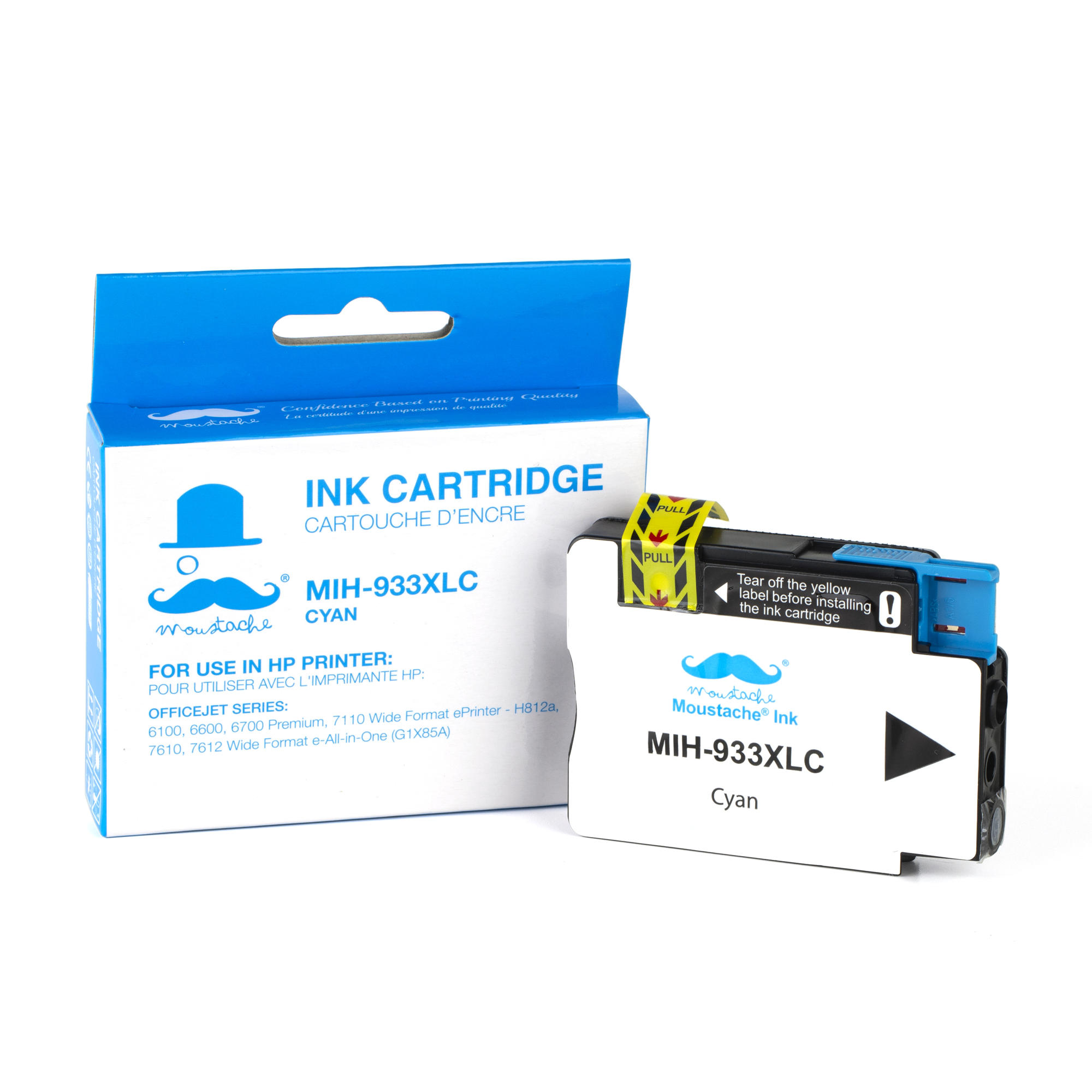 Compatible HP 933XL CN054AN Cyan Ink Cartridge High Yield - Moustache®