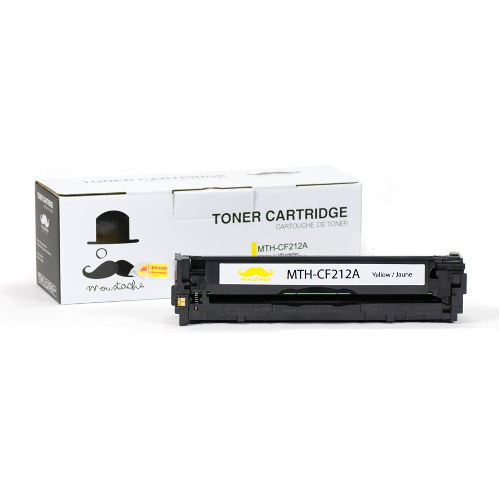 Remanufactured HP 131A CF212A Yellow Toner Cartridge - Moustache®