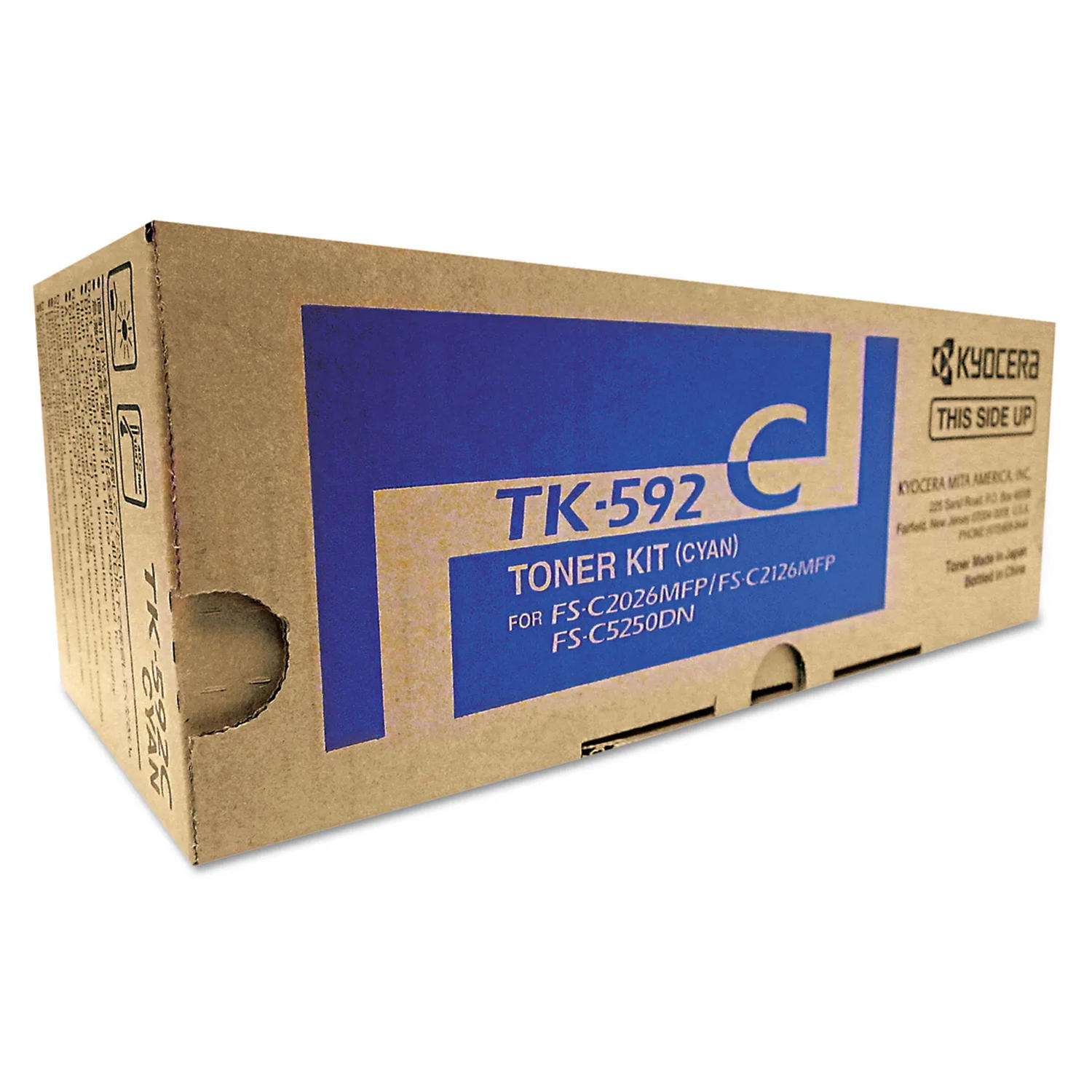 Kyocera-Mita TK592 TK-592C originale Cyan Toner Cartridge