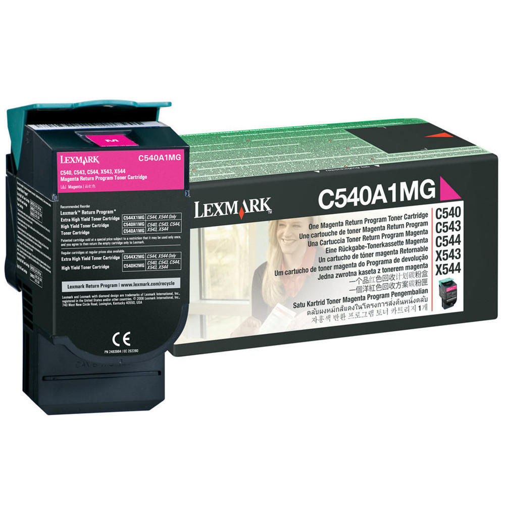 Lexmark C540A1MG Original Magenta Return Program Toner Cartridge