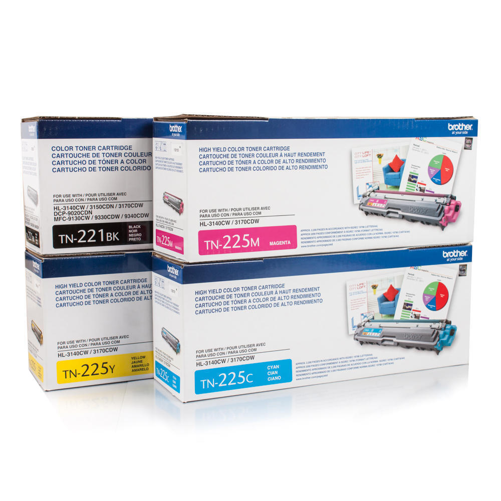 Brother TN221 TN225 Original Toner Cartridge Combo 123InkCartridges