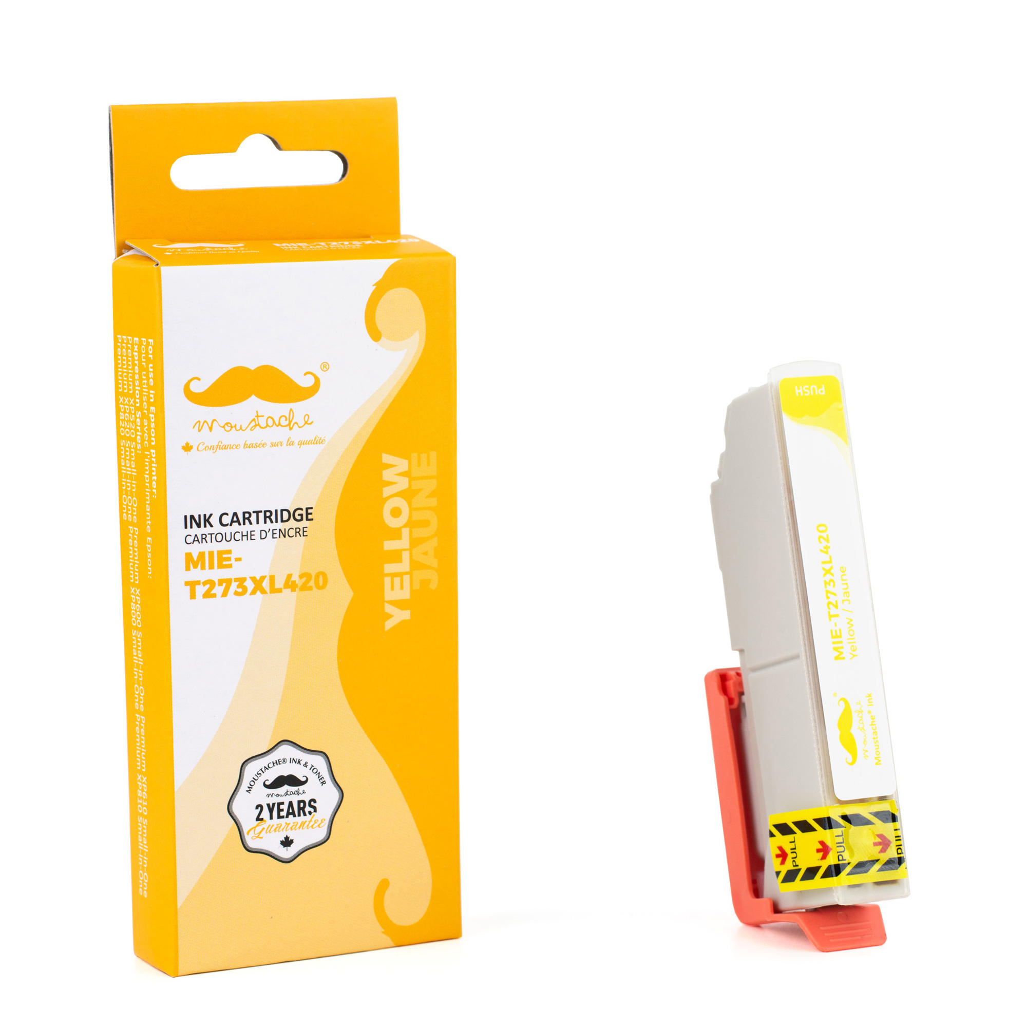 Epson 273 T273XL420 Compatible Yellow Ink Cartridge High Yield - Moustache®