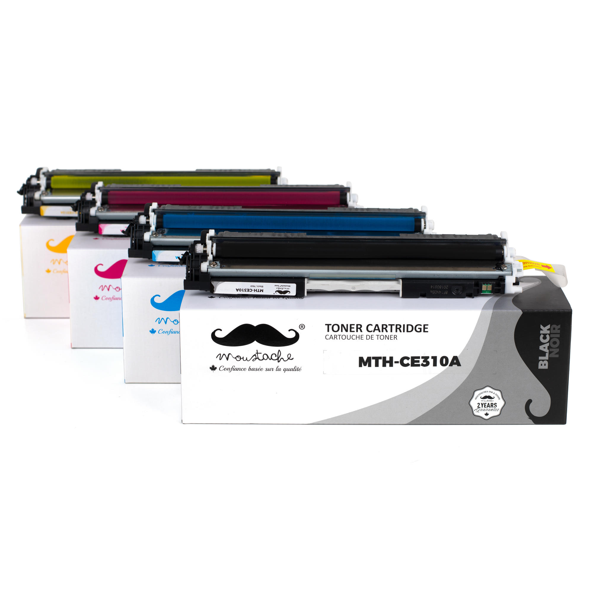 Compatible HP 126A CE310A CE311A CE312A CE313A Toner cartridge Combo BK/C/M/Y - Moustache®