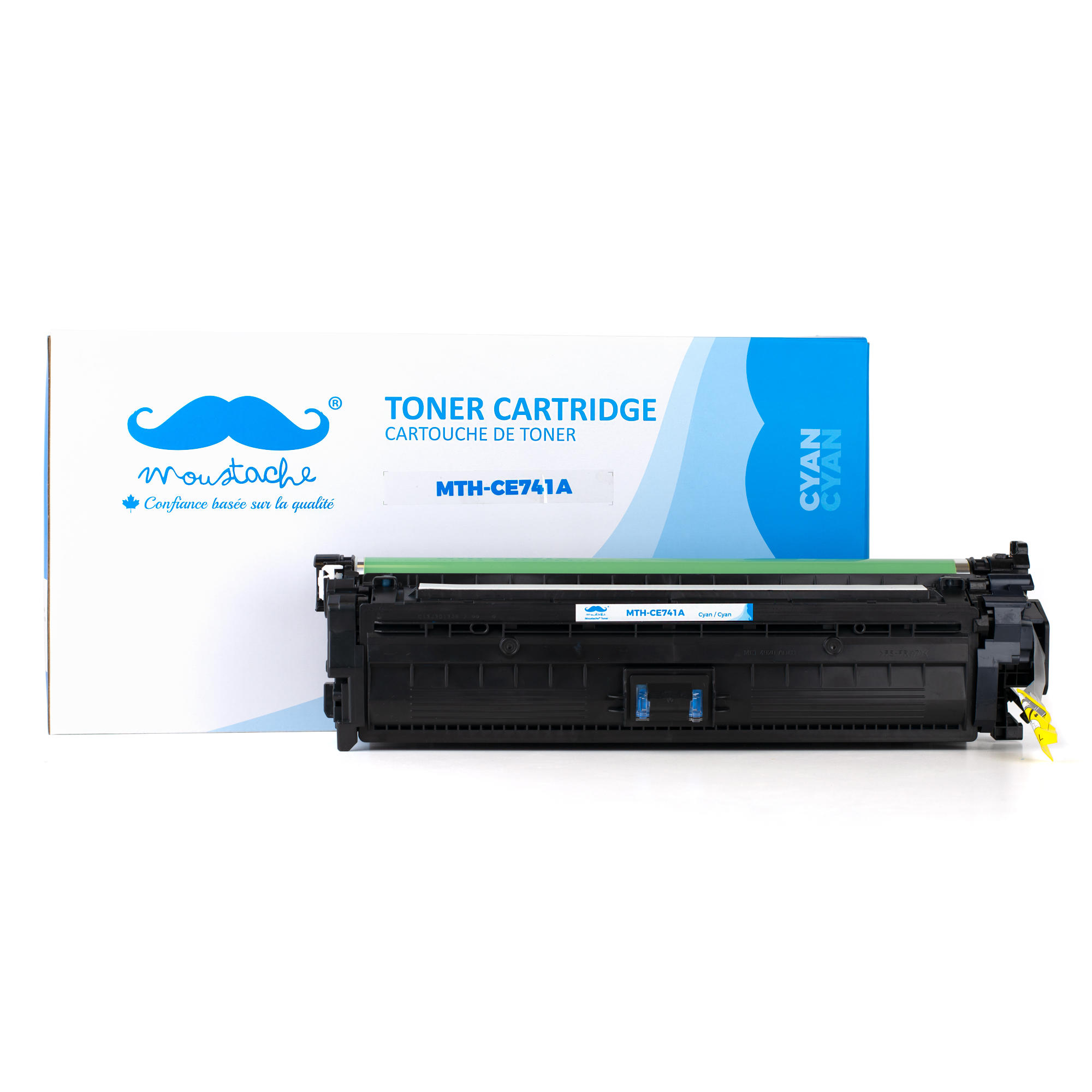 Compatible HP 307A CE741A Cyan Toner Cartridge - Moustache®