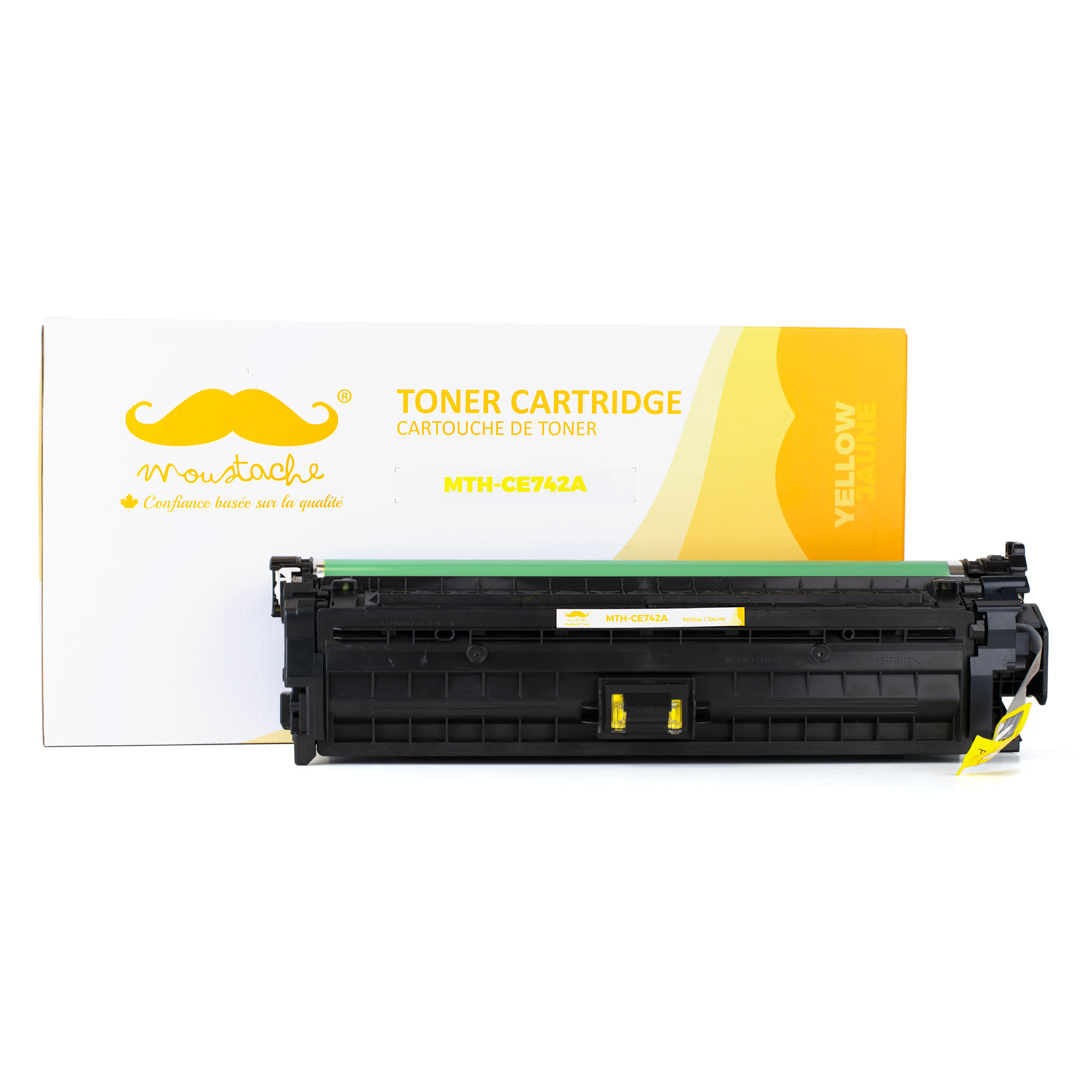 Compatible HP 307A CE742A Yellow Toner Cartridge - Moustache®