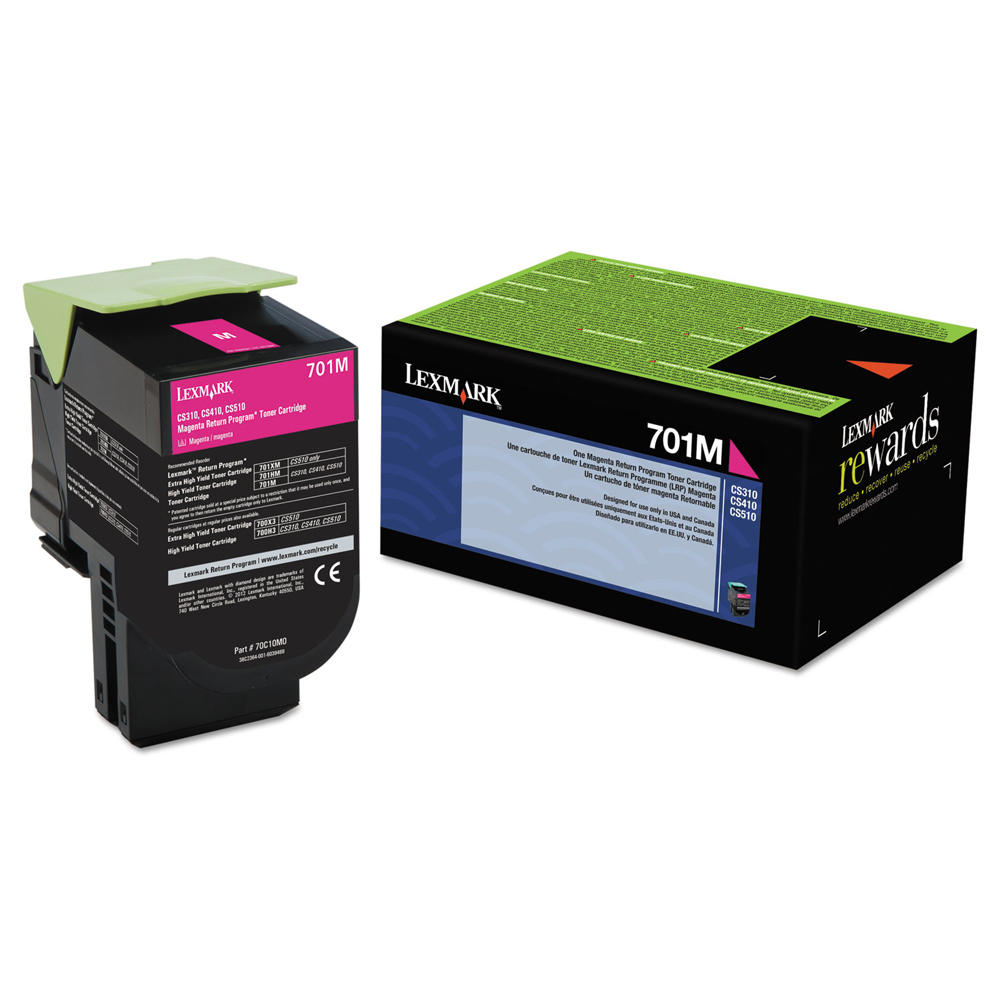 Lexmark 701M 70C10M0 Original Magenta Return Program Toner Cartridge