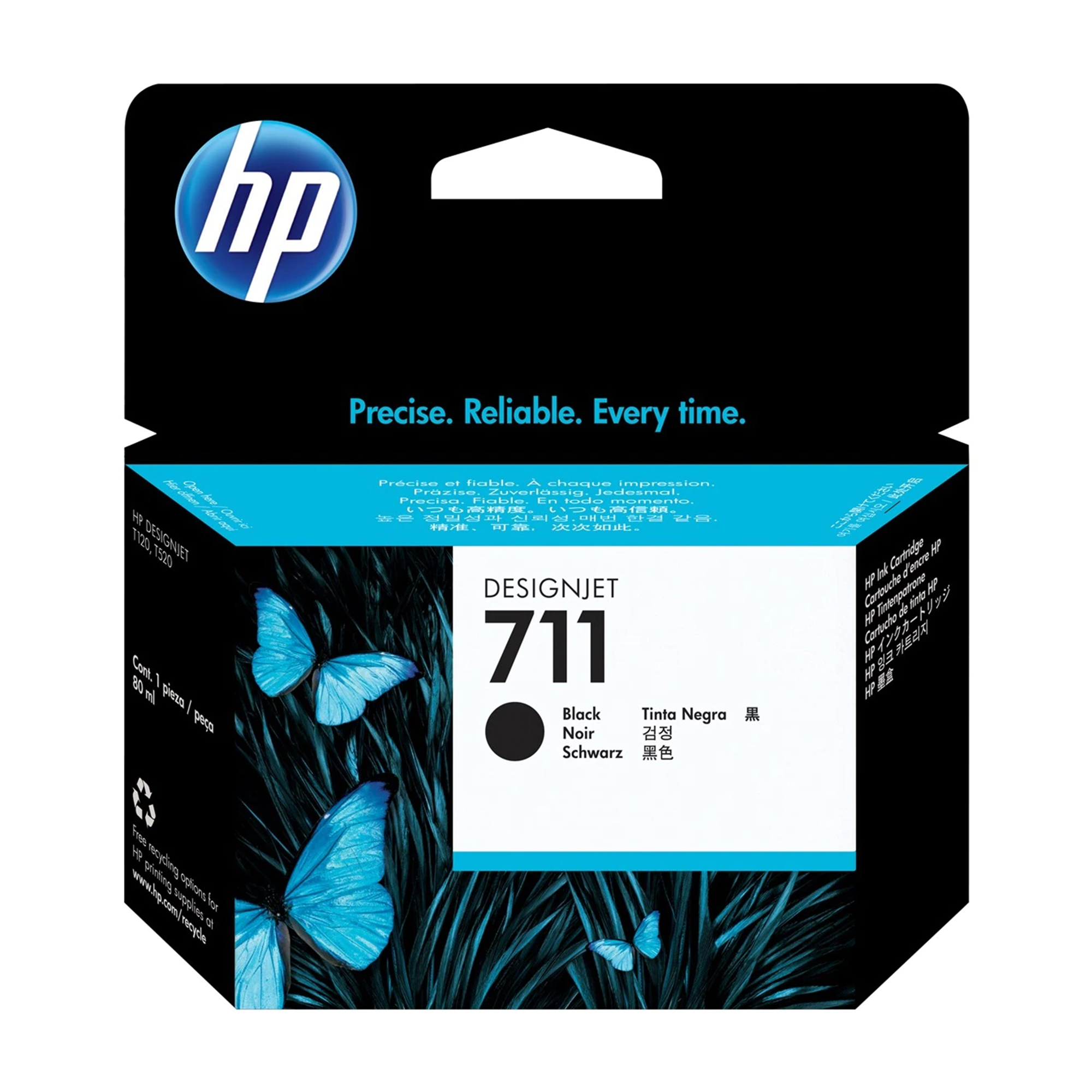 HP 711 CZ133A Original Black Ink Cartridge 80ml