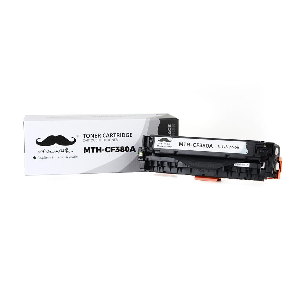 Remanufactured HP 312A CF380A Black Toner Cartridge - Moustache®