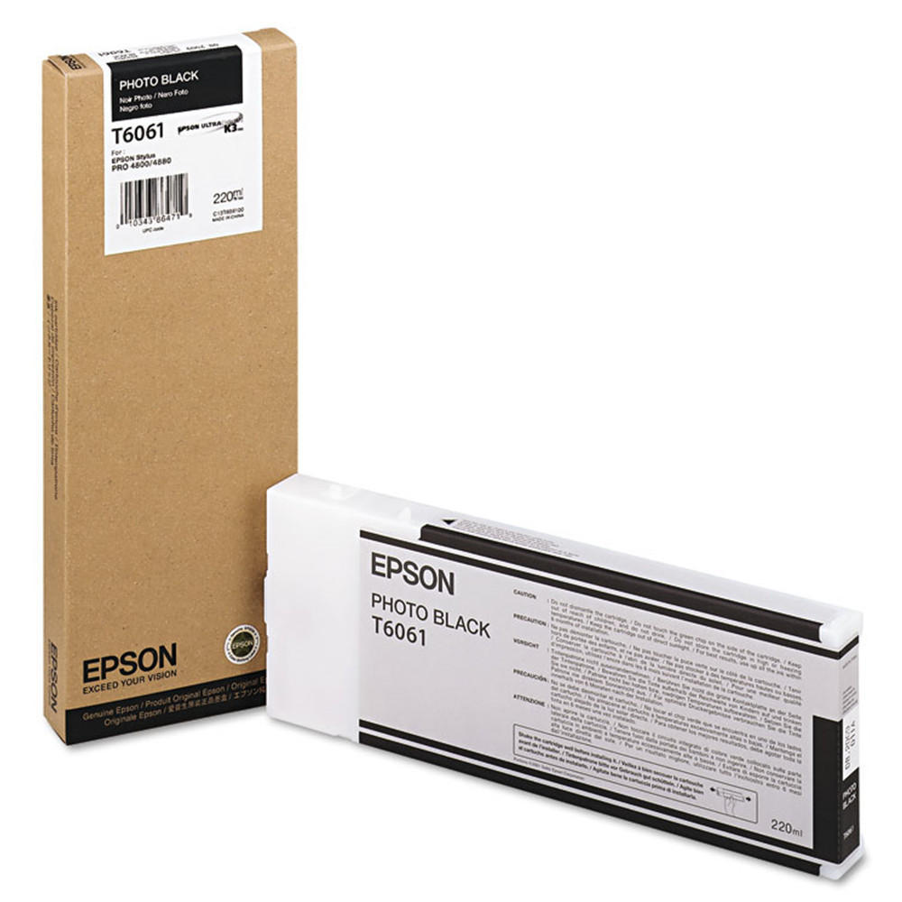 Epson T606100 Original Photo Black Ink Cartridge