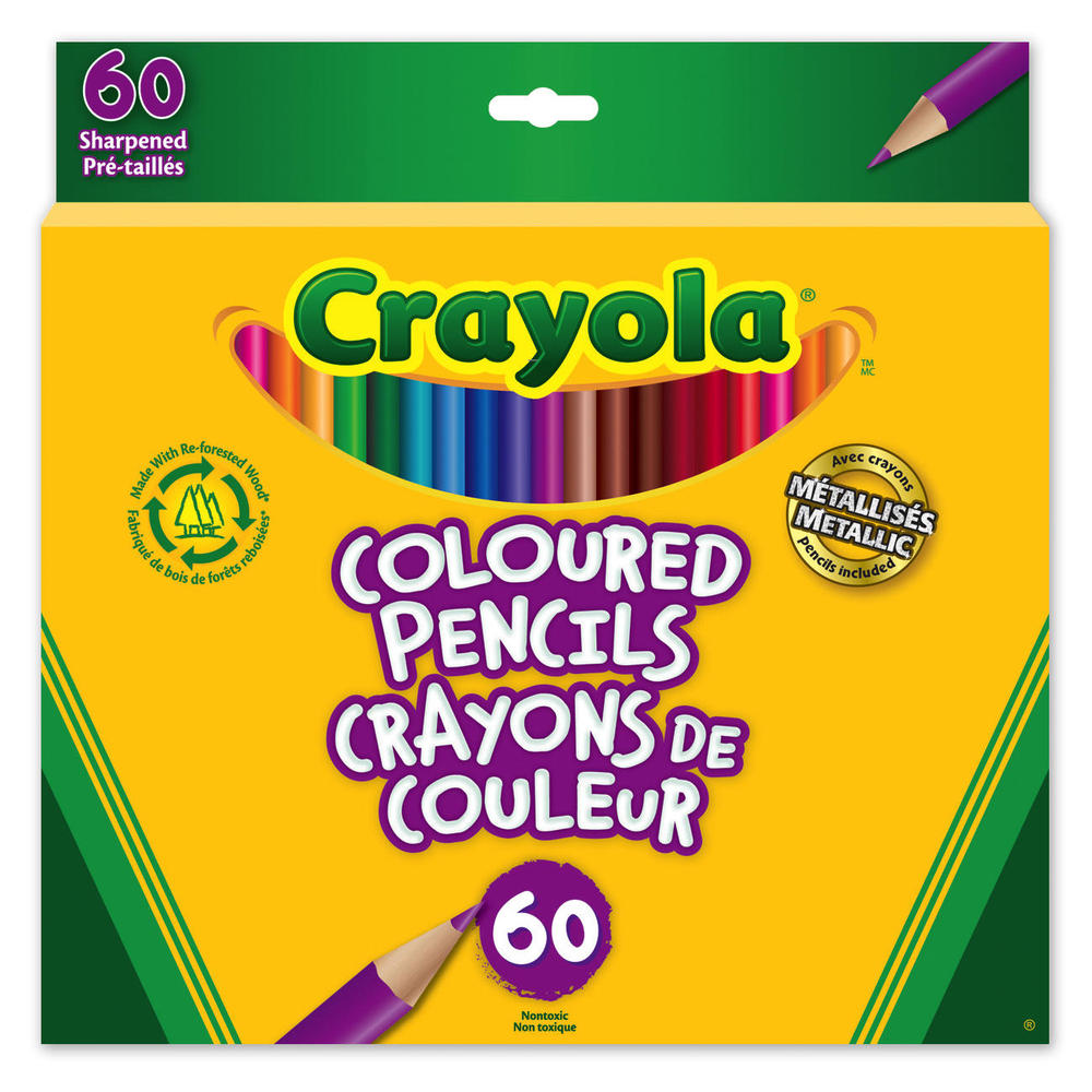 Crayola® Long Sharpened Coloured Pencils - 60 Colours ... Crayola® Long Sharpened Coloured Pencils - 60 Colours ...