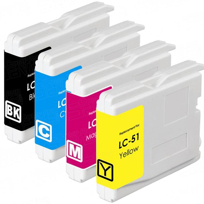 Brother LC51 Compatible Ink Cartridge Combo BK/C/M/Y - Economical Box