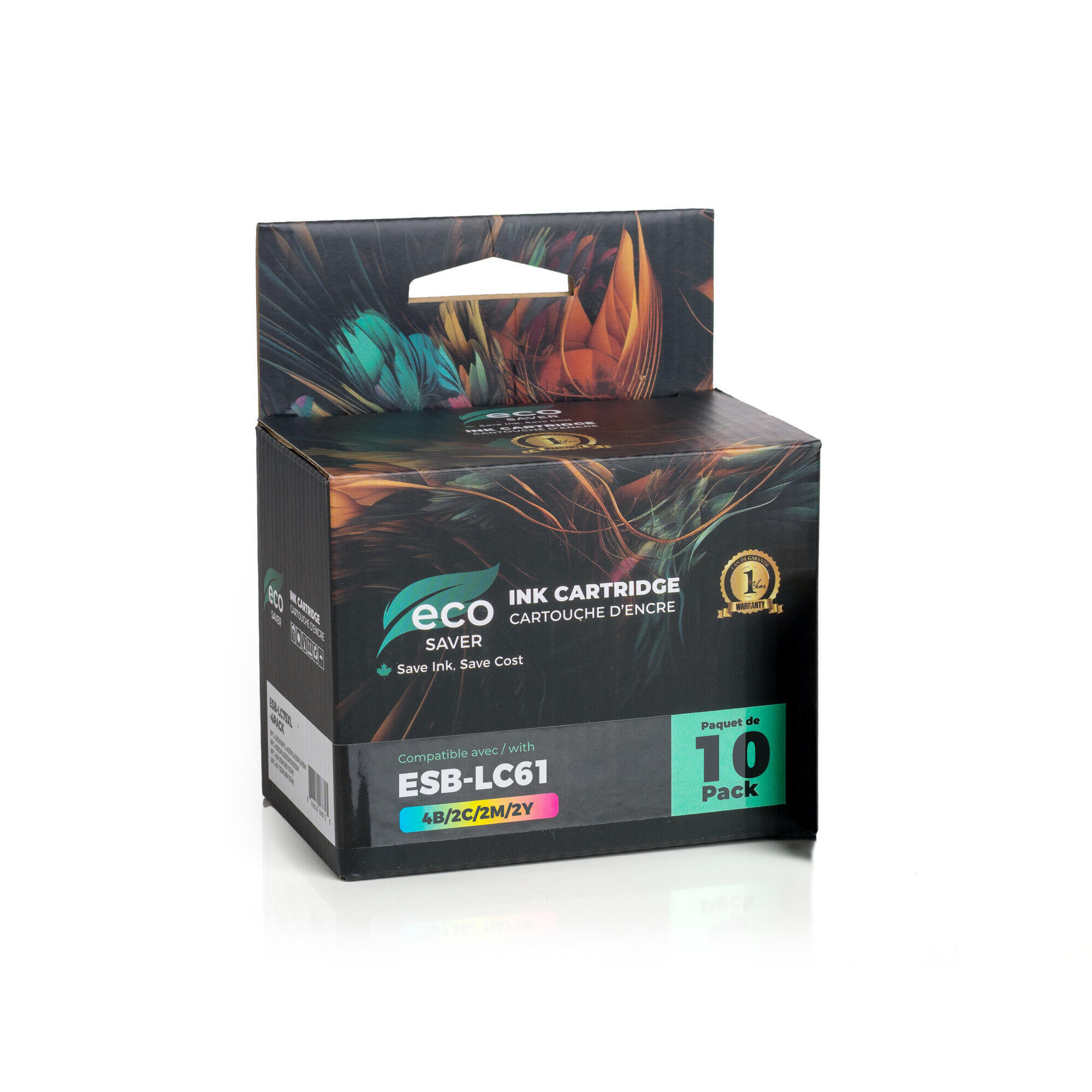 Brother LC61 Compatible Ink Cartridge Combo BK/C/M/Y - Eco-saver