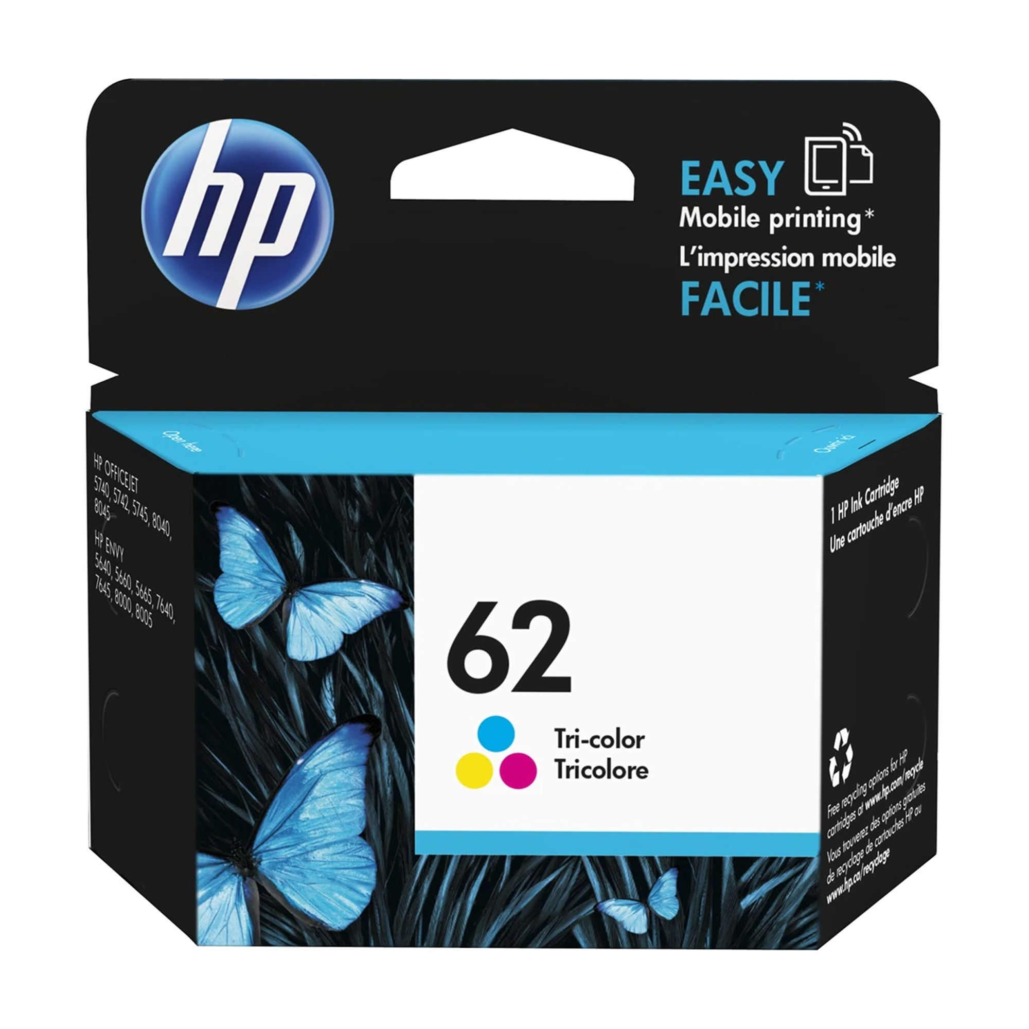 HP 62 C2P06AN Original Tri-Color Ink Cartridge