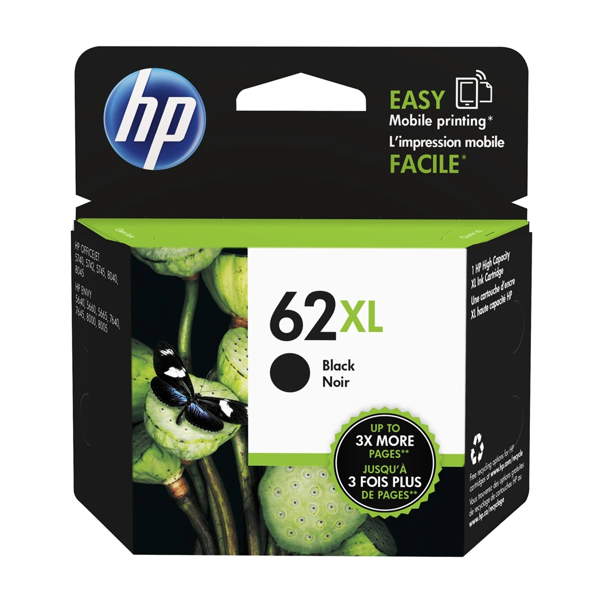 HP 62XL C2P05AN Original Black Ink Cartridge High Yield