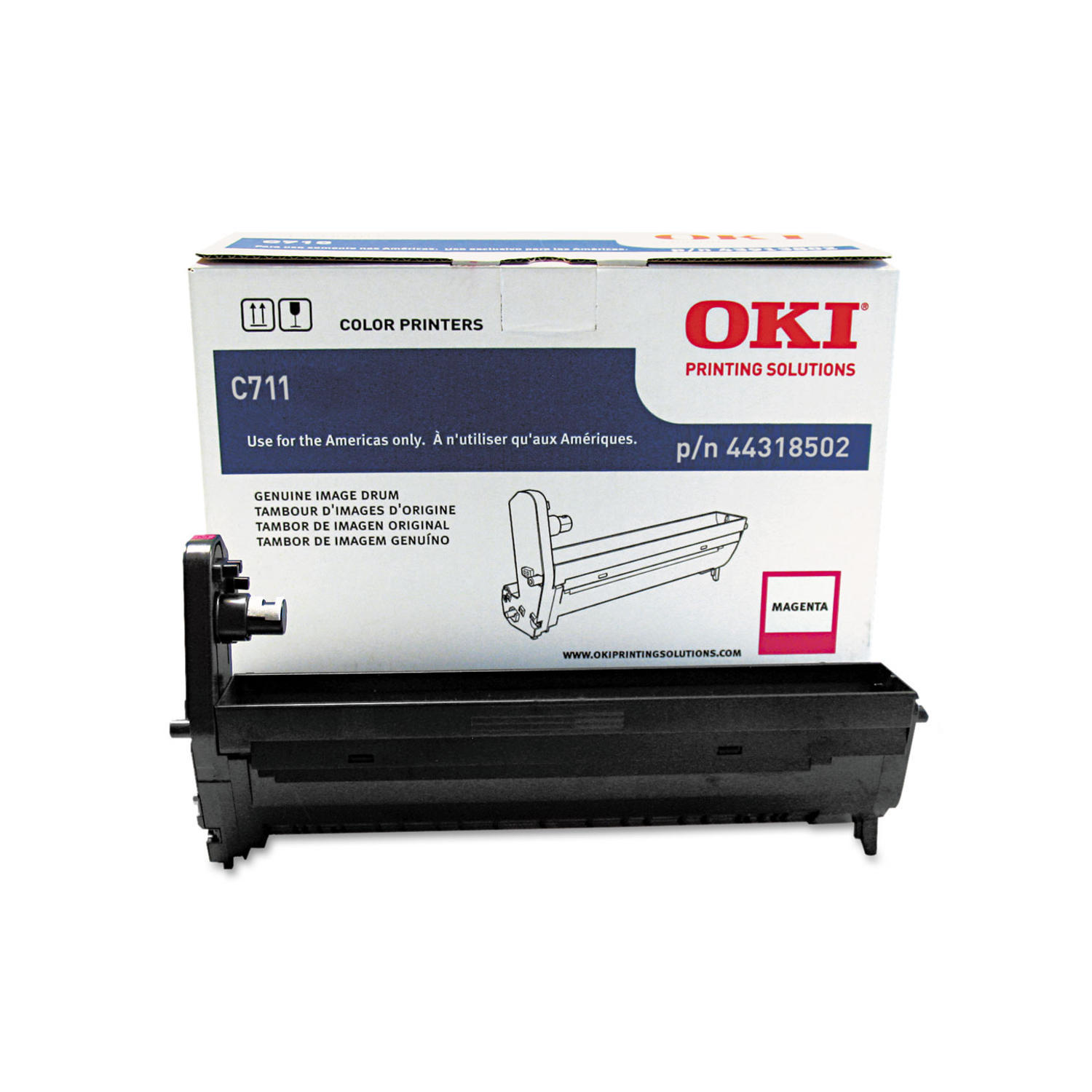 Okidata 44318502 Type C16 Original Magenta Drum for C711 Printer