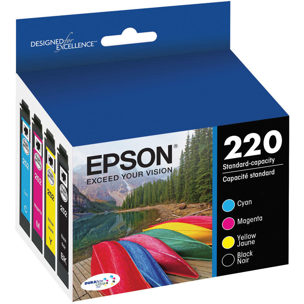 Epson T220 T220120-BCS Original Black & Color Ink Cartridge Combo