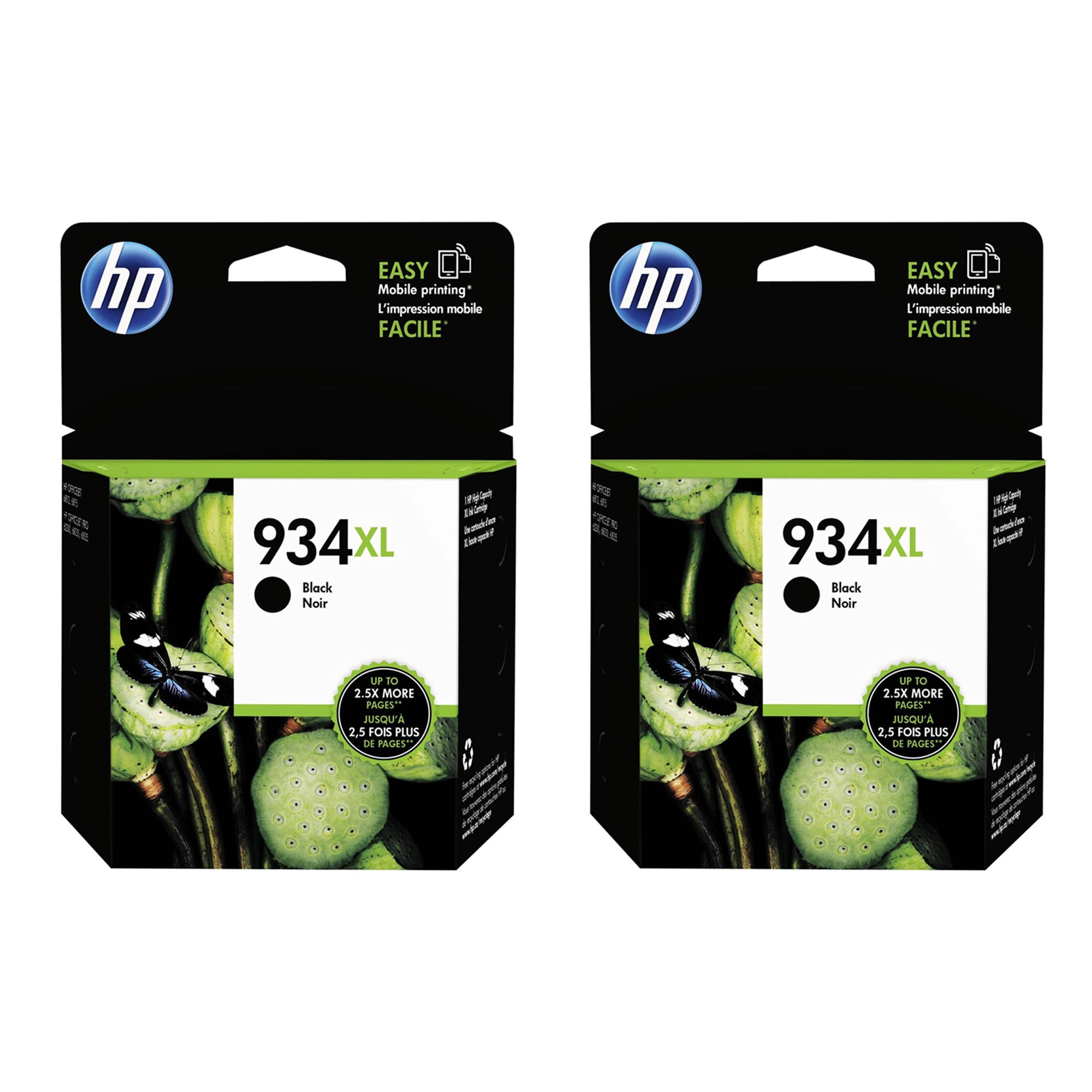 HP 934XL Original Black Ink Cartridge High Yield - 2/Pack