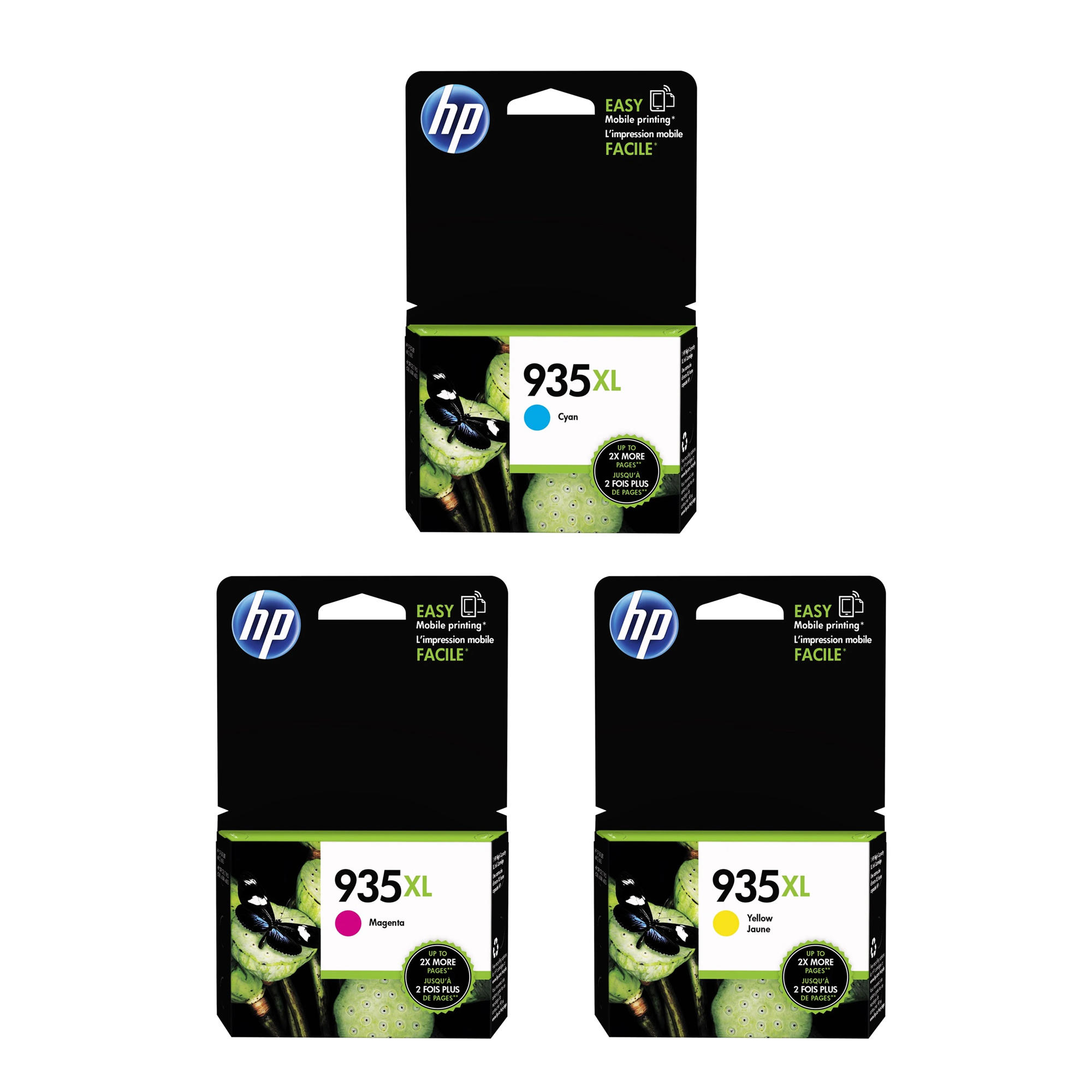 HP 935XL Original Color Ink Cartridge Combo High Yield C/M/Y