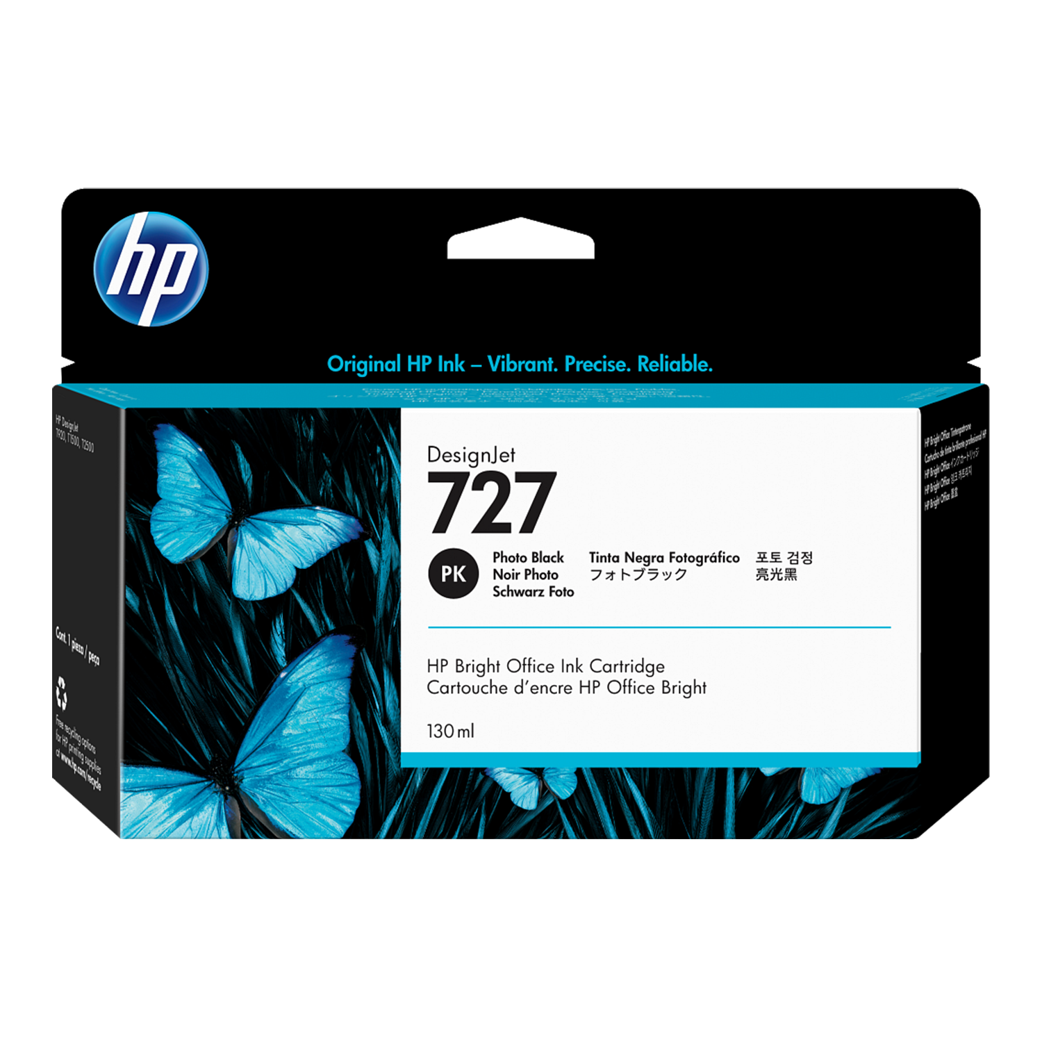 HP 727 B3P23A Original Photo Black Ink Cartridge Standard Yield 130ml