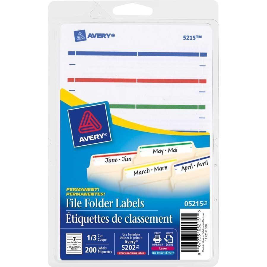 Avery® Permanent Laser/Inkjet File Folder Labels 264432 at InkJetSuperStore