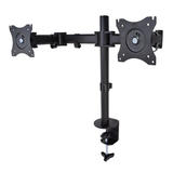 Dual LCD monitor desk mount heavy duty fully adjustable fits two screens up to 27"- PrimeCables®