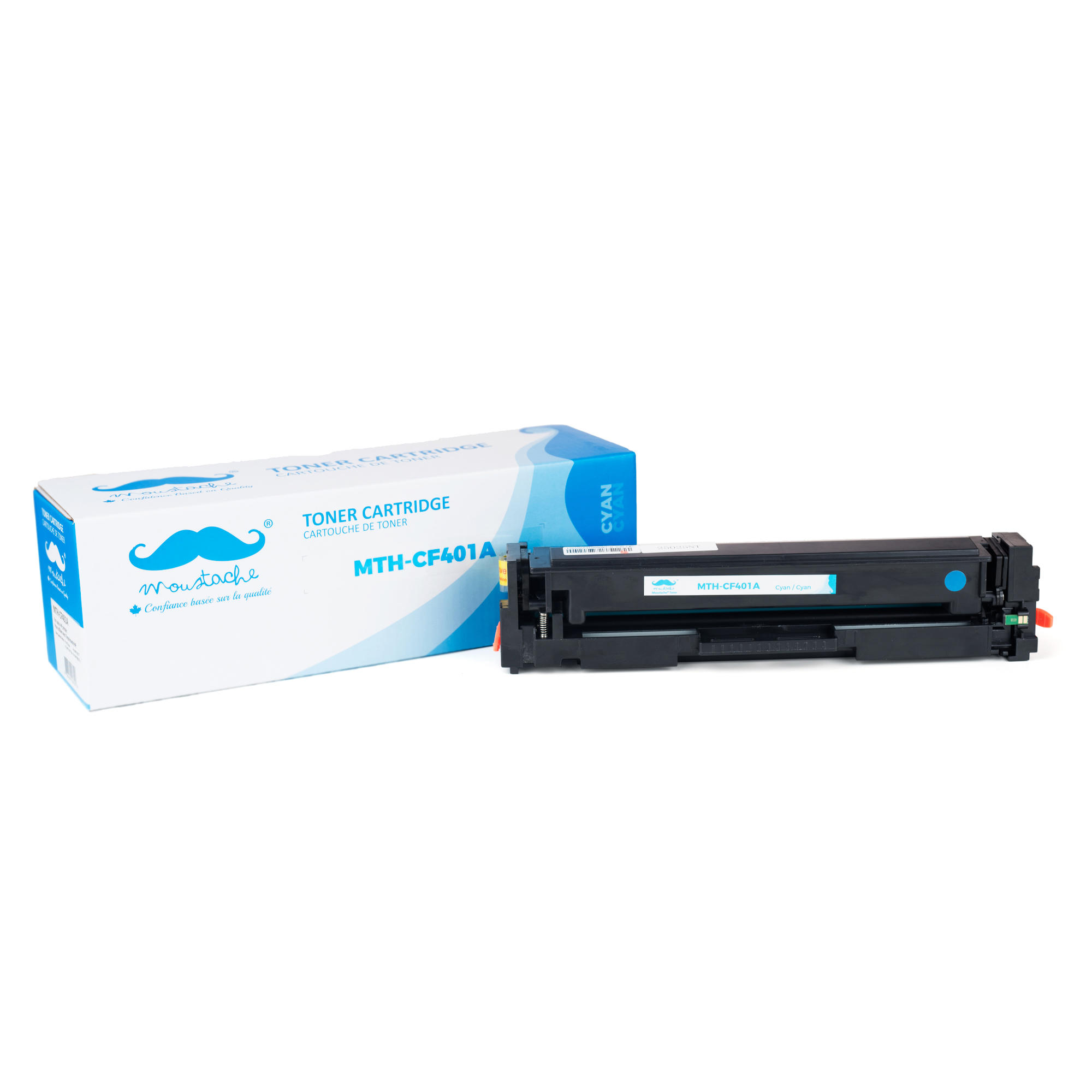 Compatible HP 201A CF401A Cyan Toner Cartridge - Moustache®