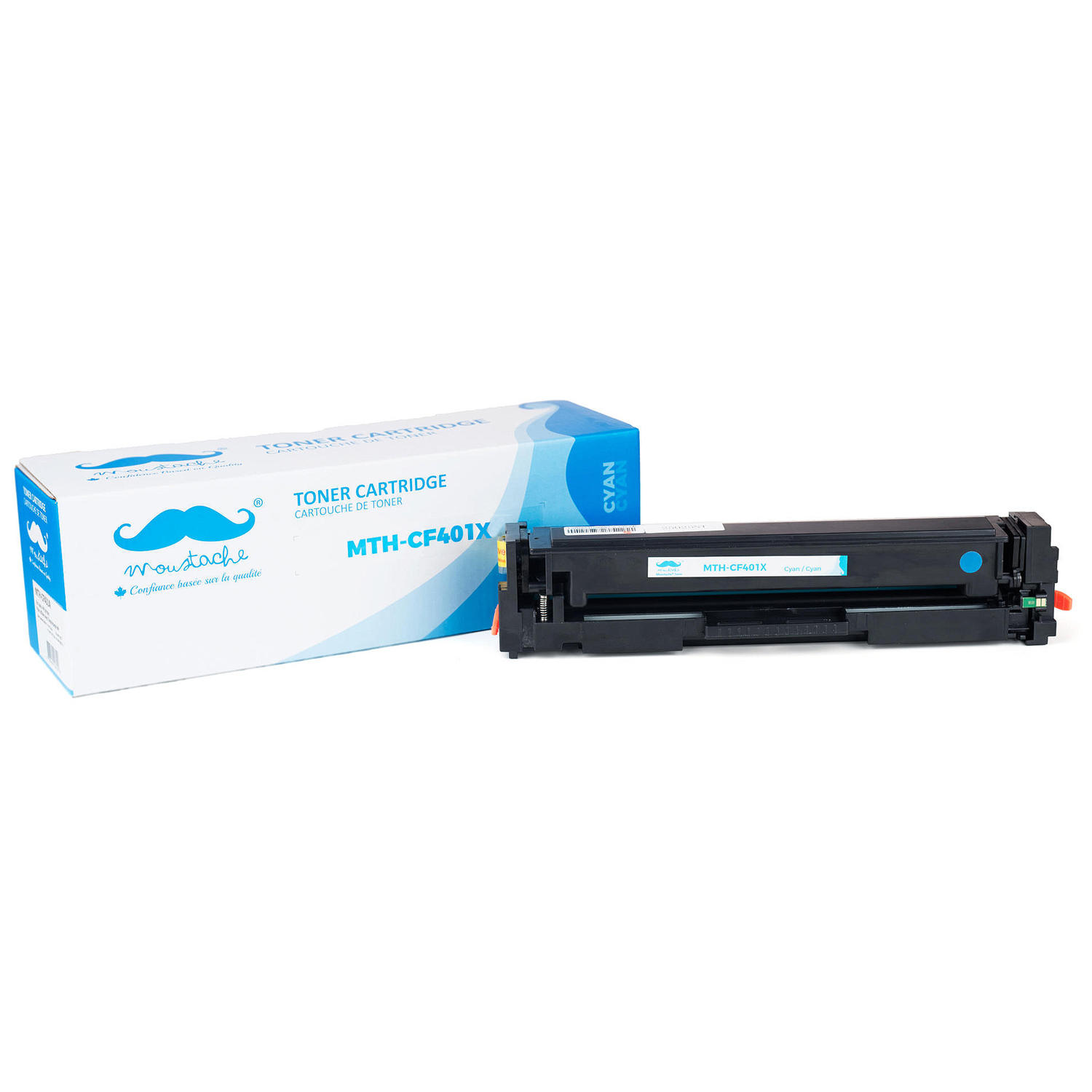 Compatible HP 201X CF401X Cyan Toner Cartridge High Yield - Moustache®