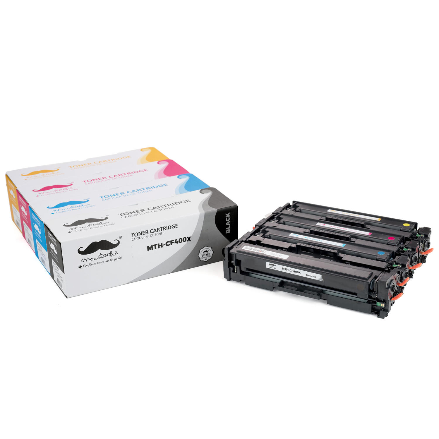 HP 201X Compatible Toner Cartridge Combo High Yield BK/C/M/Y - Moustache®