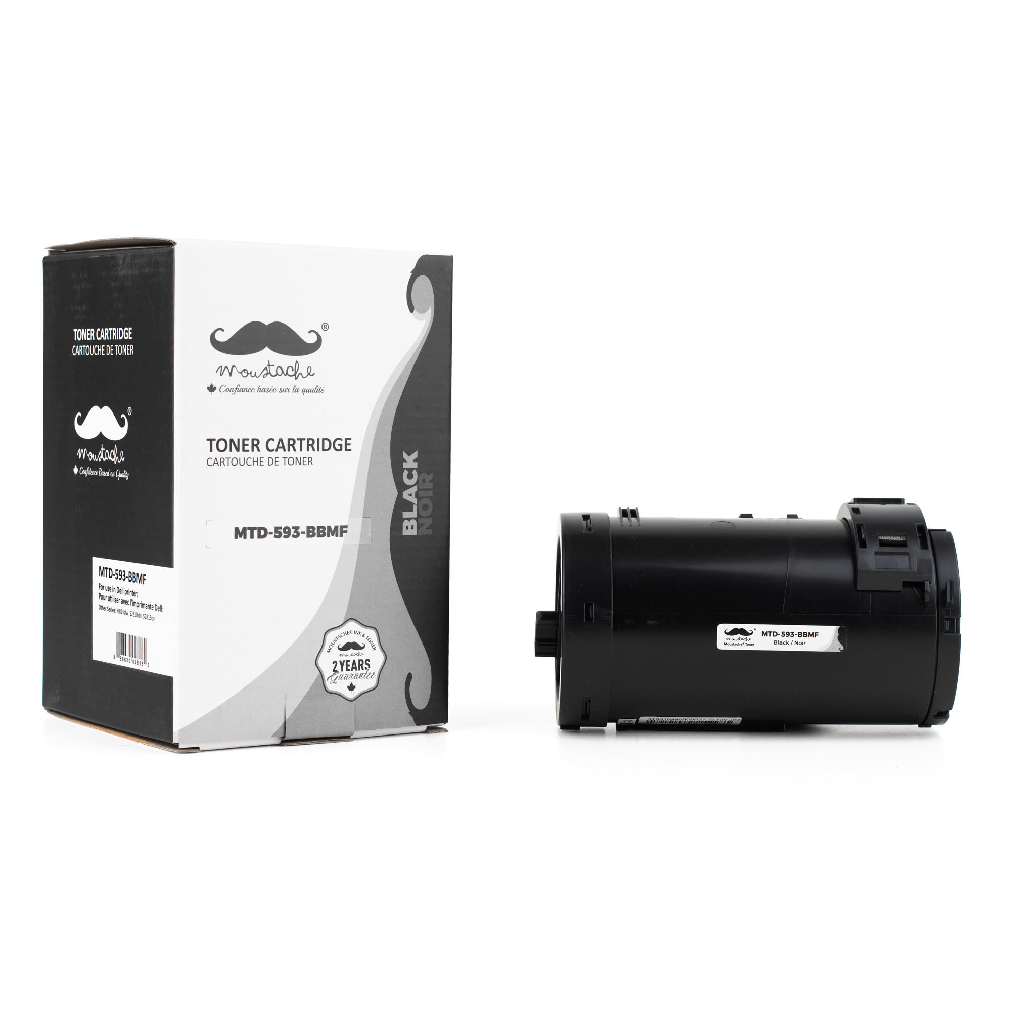 Dell 593-BBMF 47GMH D9GY0 Compatible Black Toner Cartridge High Yield - Moustache®