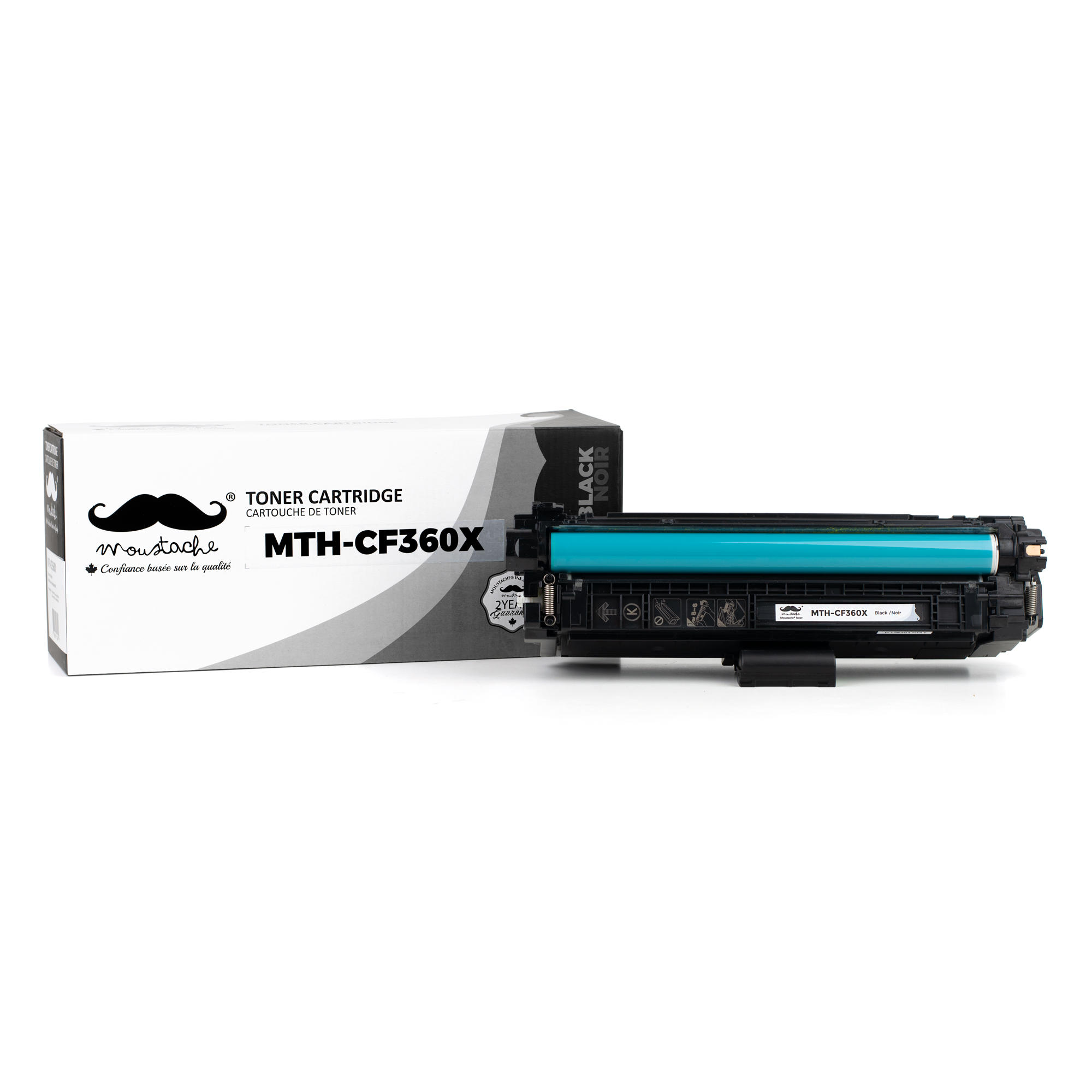 Compatible HP 508X CF360X Black Toner Cartridge High Yield 12500 Pages - Moustache®