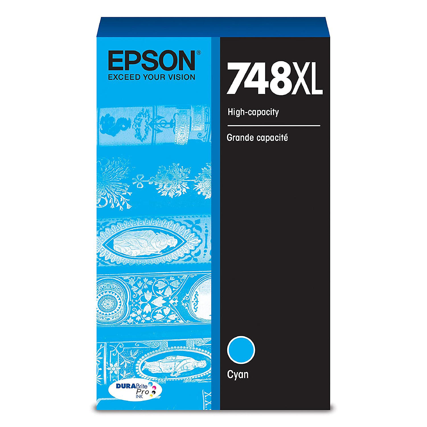 Epson 748XL T748XL220 Original Cyan Ink Cartridge High Yield