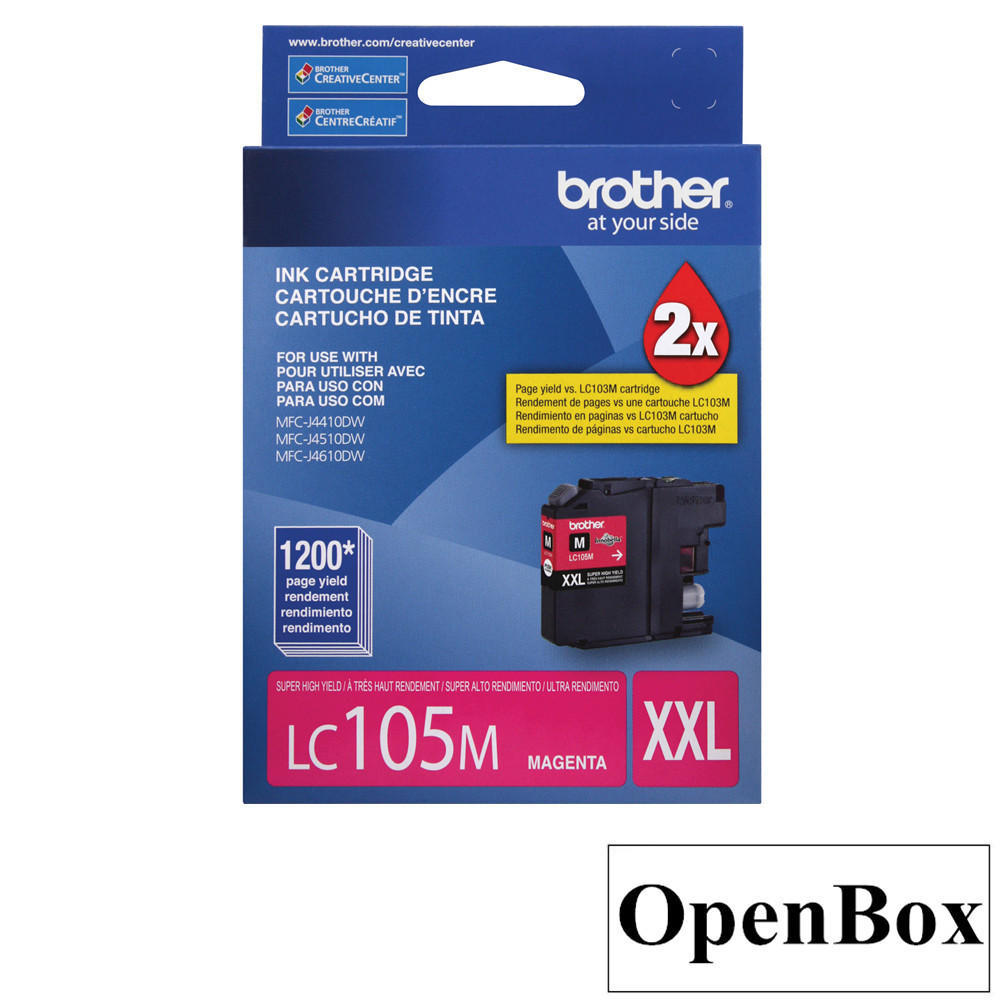 Brother LC105M Original Magenta Ink Cartridge Extra High Yield - Open Box