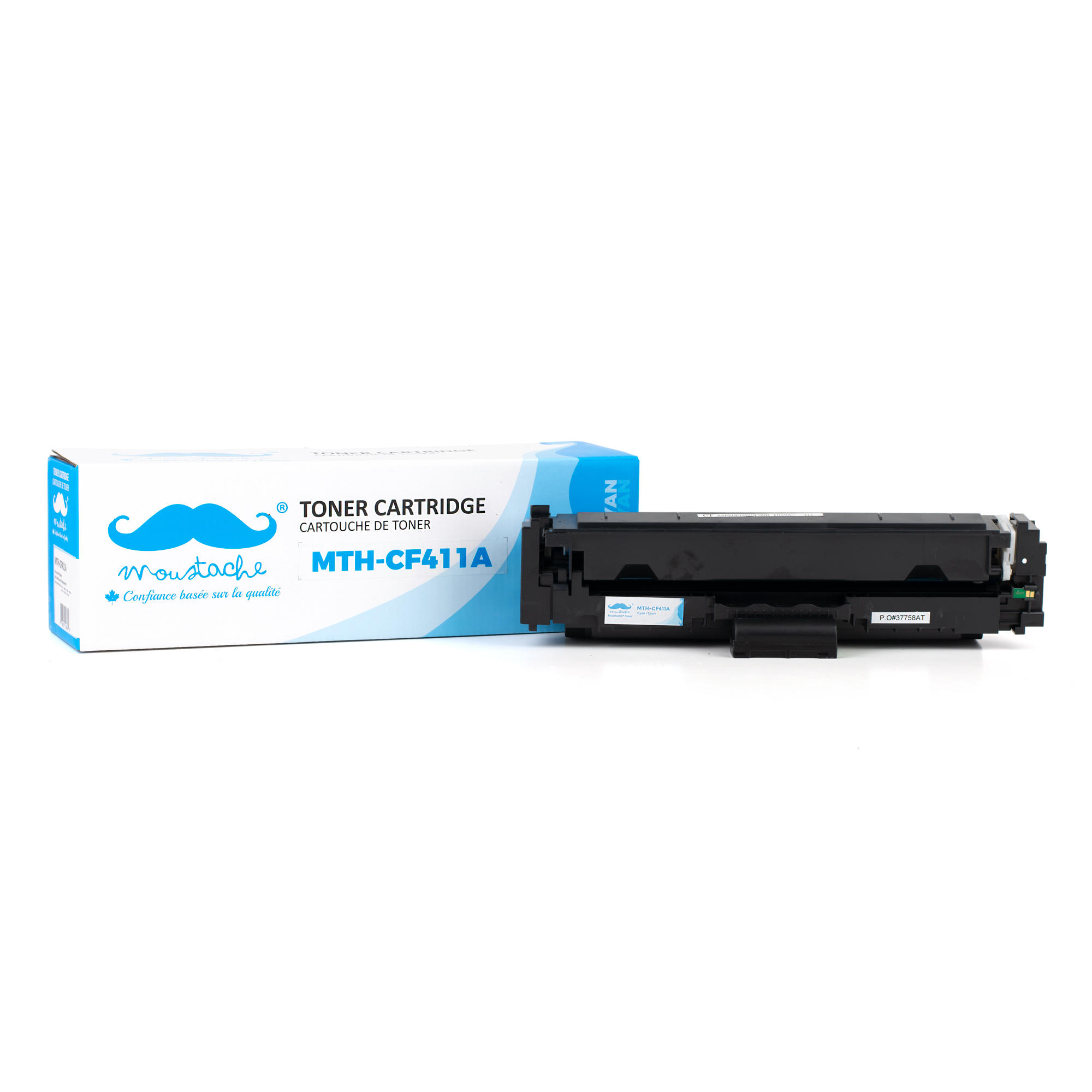 Compatible HP 410A CF411A Cyan Toner Cartridge - Moustache®