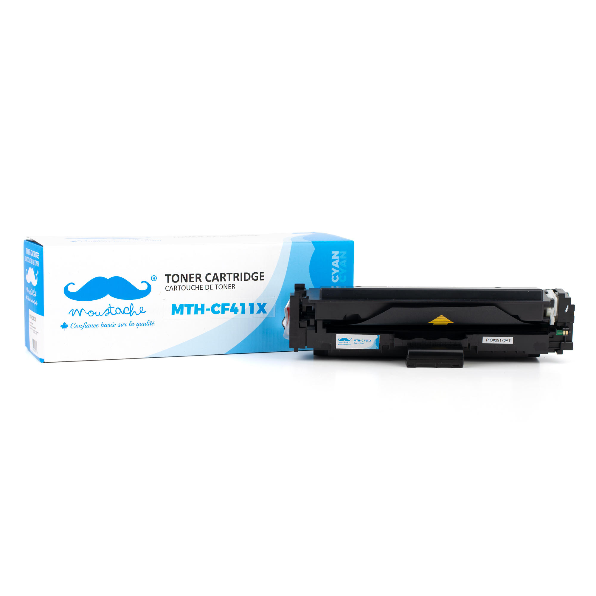 Compatible HP 410X CF411X Cyan Toner Cartridge High Yield - Moustache®