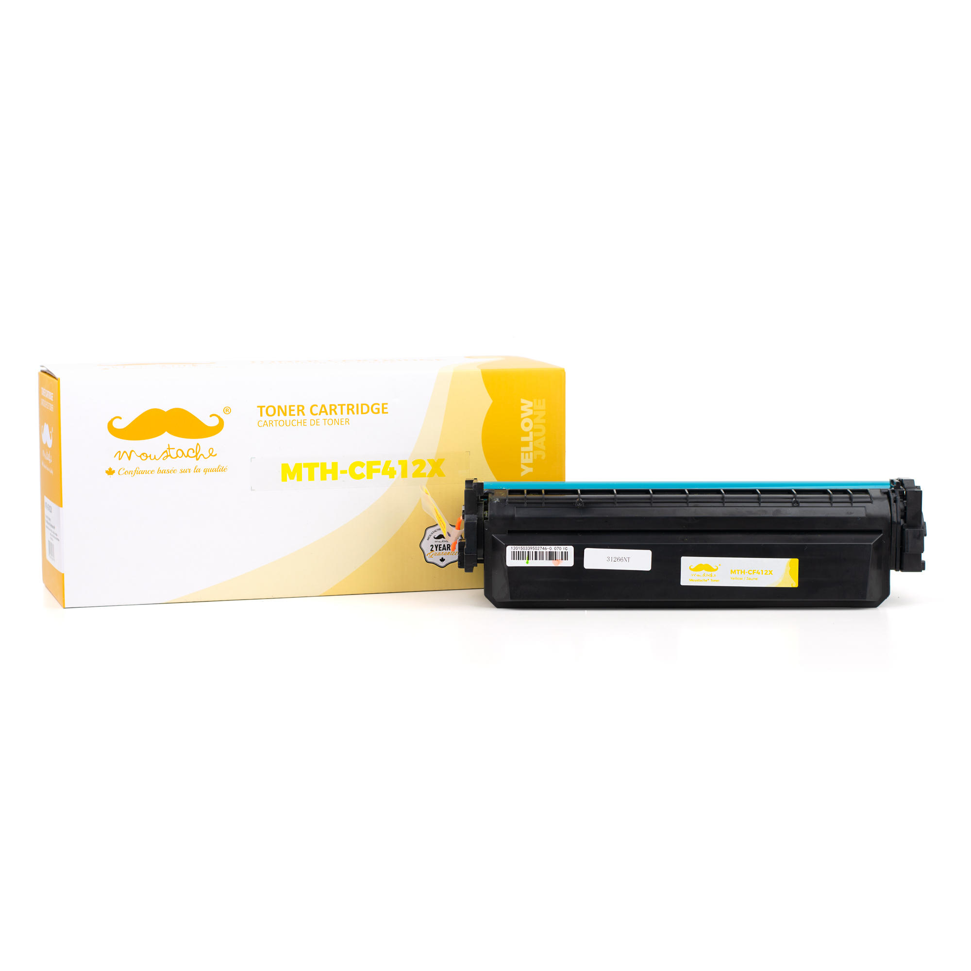 Compatible HP 410X CF412X Yellow Toner Cartridge High Yield - Moustache®