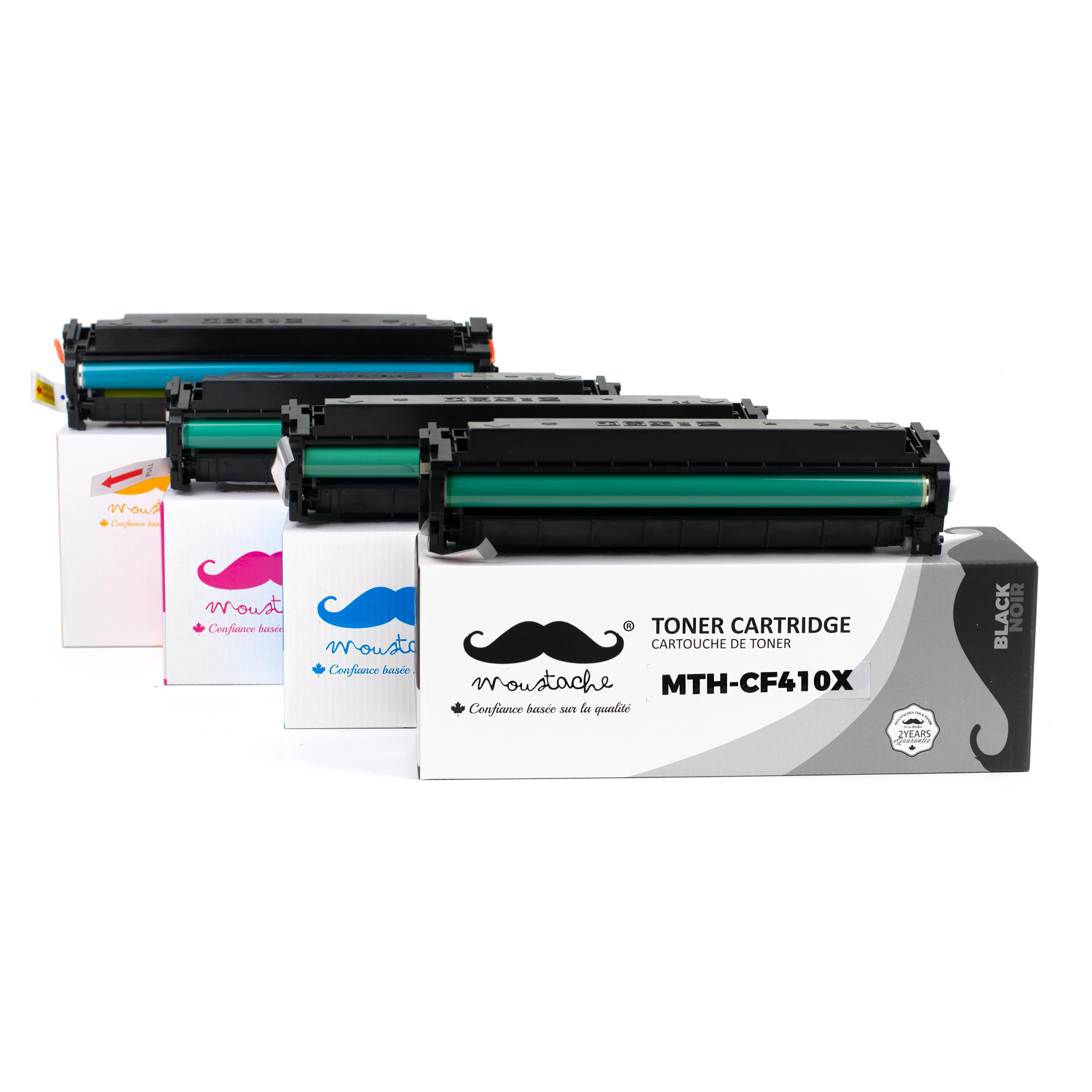 HP 410X Compatible Toner Cartridge Combo BK/C/M/Y High Yield - Moustache®