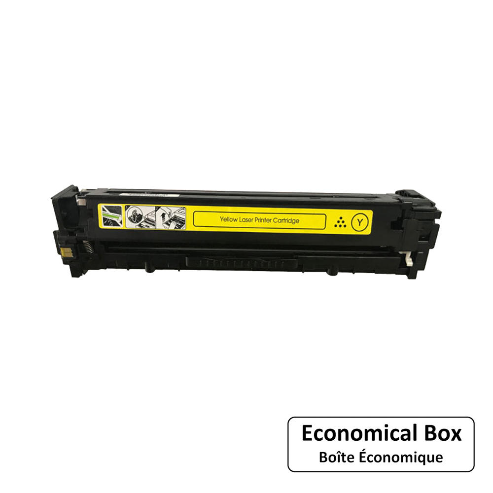 Remanufactured HP 128A CE322A Yellow Toner Cartridge - Economical Box