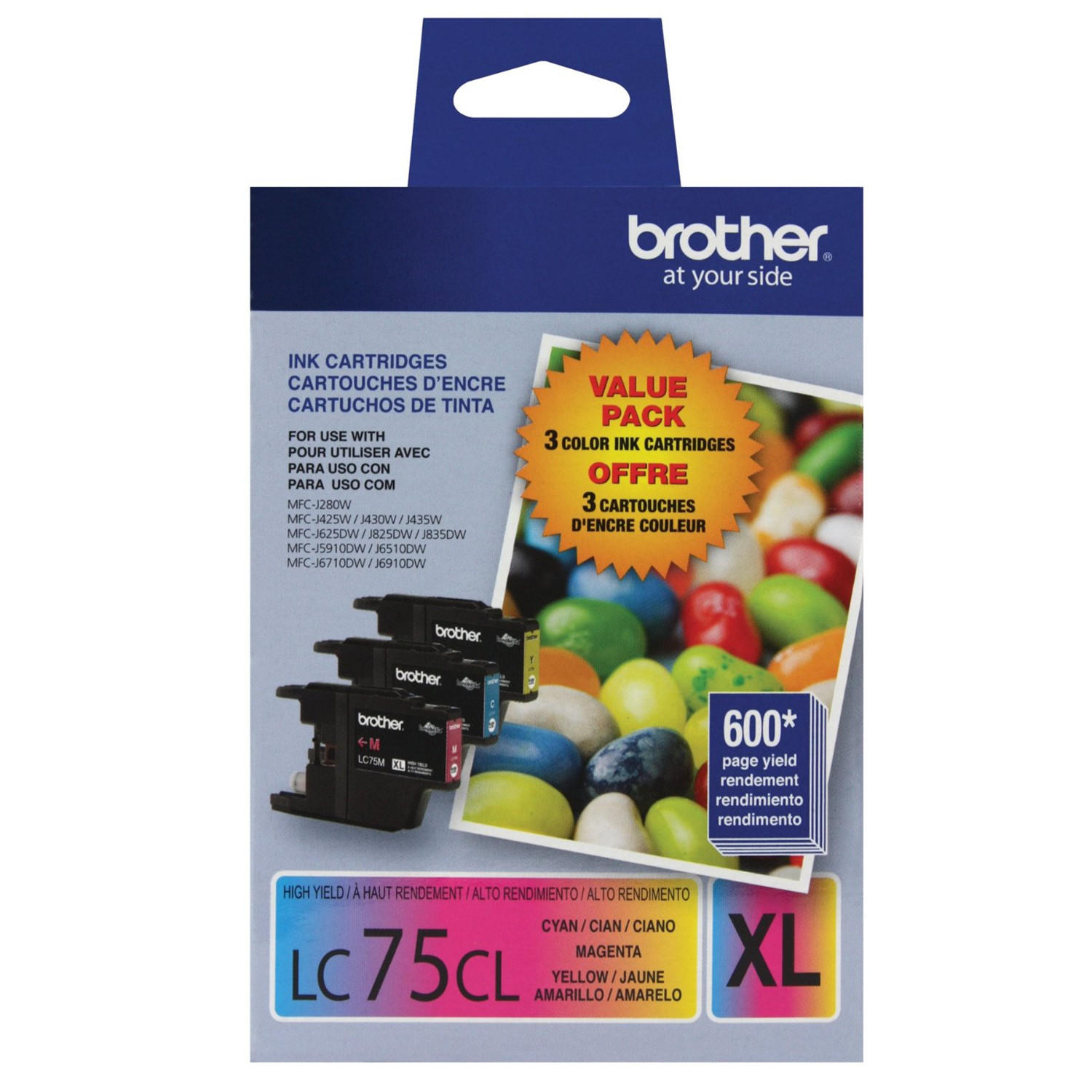 Brother LC753PKS Original Ink Cartridge Combo C/M/Y High Yield