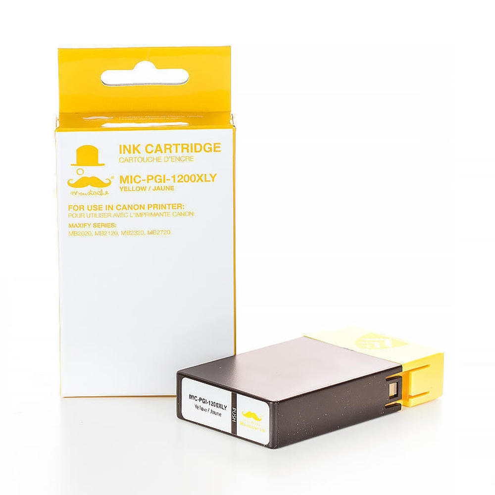 Canon PGI-1200XLY Compatible Yellow Pigment Ink Tank High Yield (9198B001) - Moustache® 