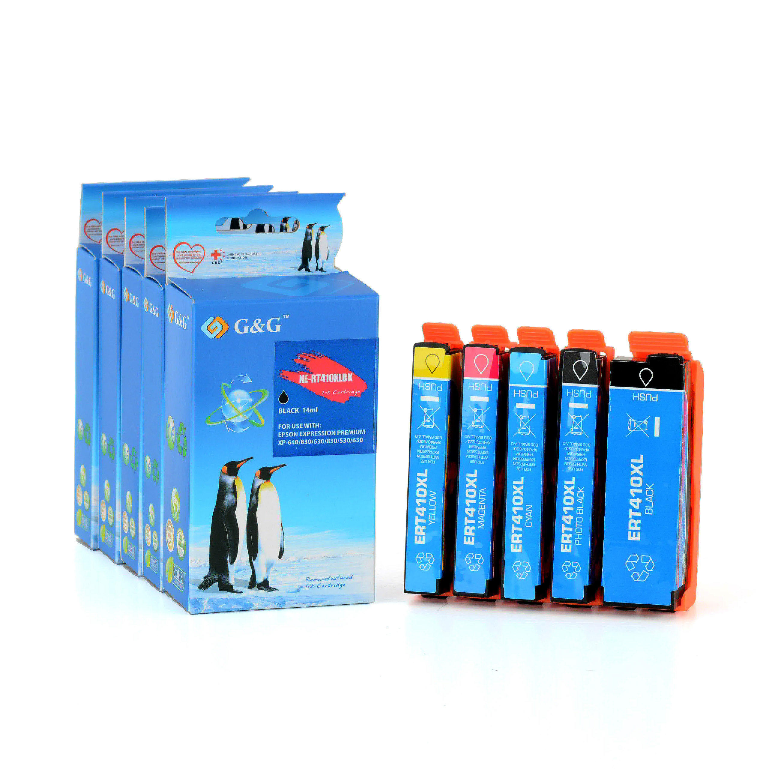 Epson 410 T410XL Remanufactured Ink Cartridge Combo High Yield BK/PBK/C/M/Y - G&Gâ¢ at 