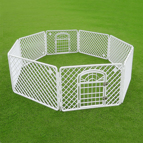 8Panel Indoor/Outdoor Plastic Dog Puppy Pet Play and Exercise Pen
