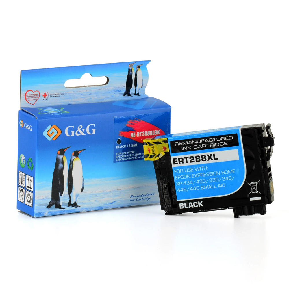 Epson 288 T288XL120 Remanufactured Black Ink Cartridge High Yield G&G